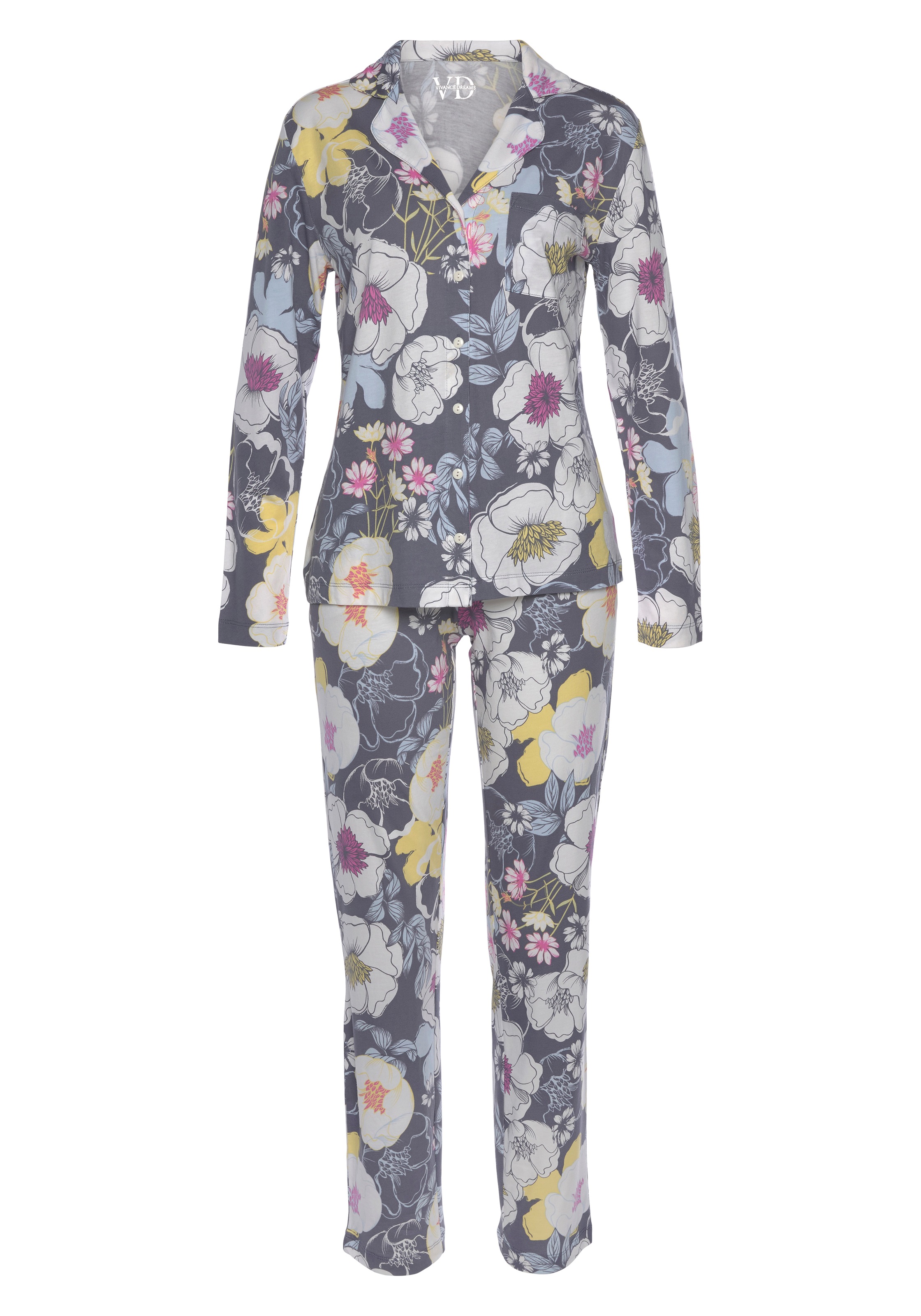 Vivance Dreams Pyjama, (2 tlg.), in schönem Muster günstig online kaufen