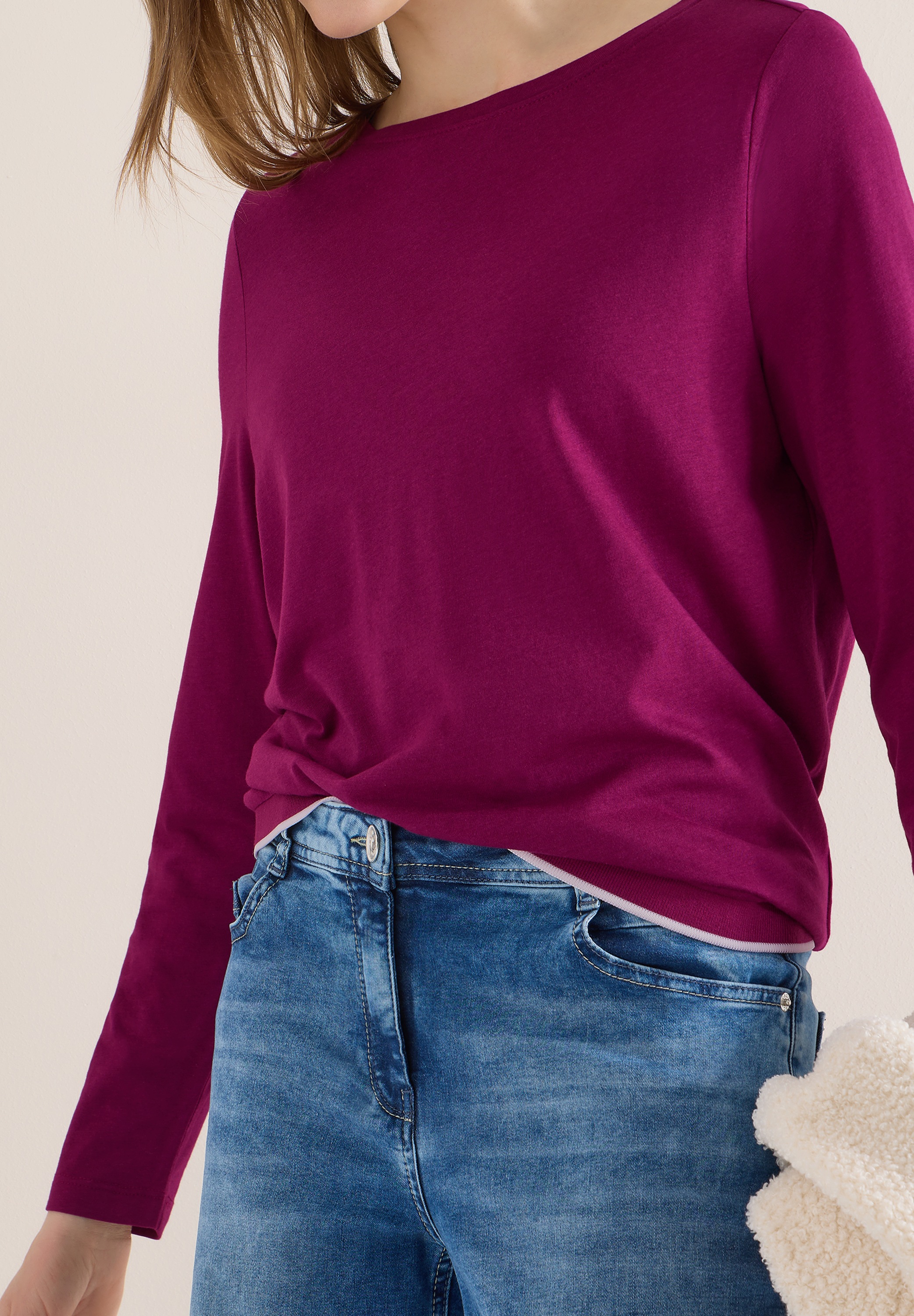 Cecil Langarmshirt mit U-Boot-Ausschnitt günstig online kaufen