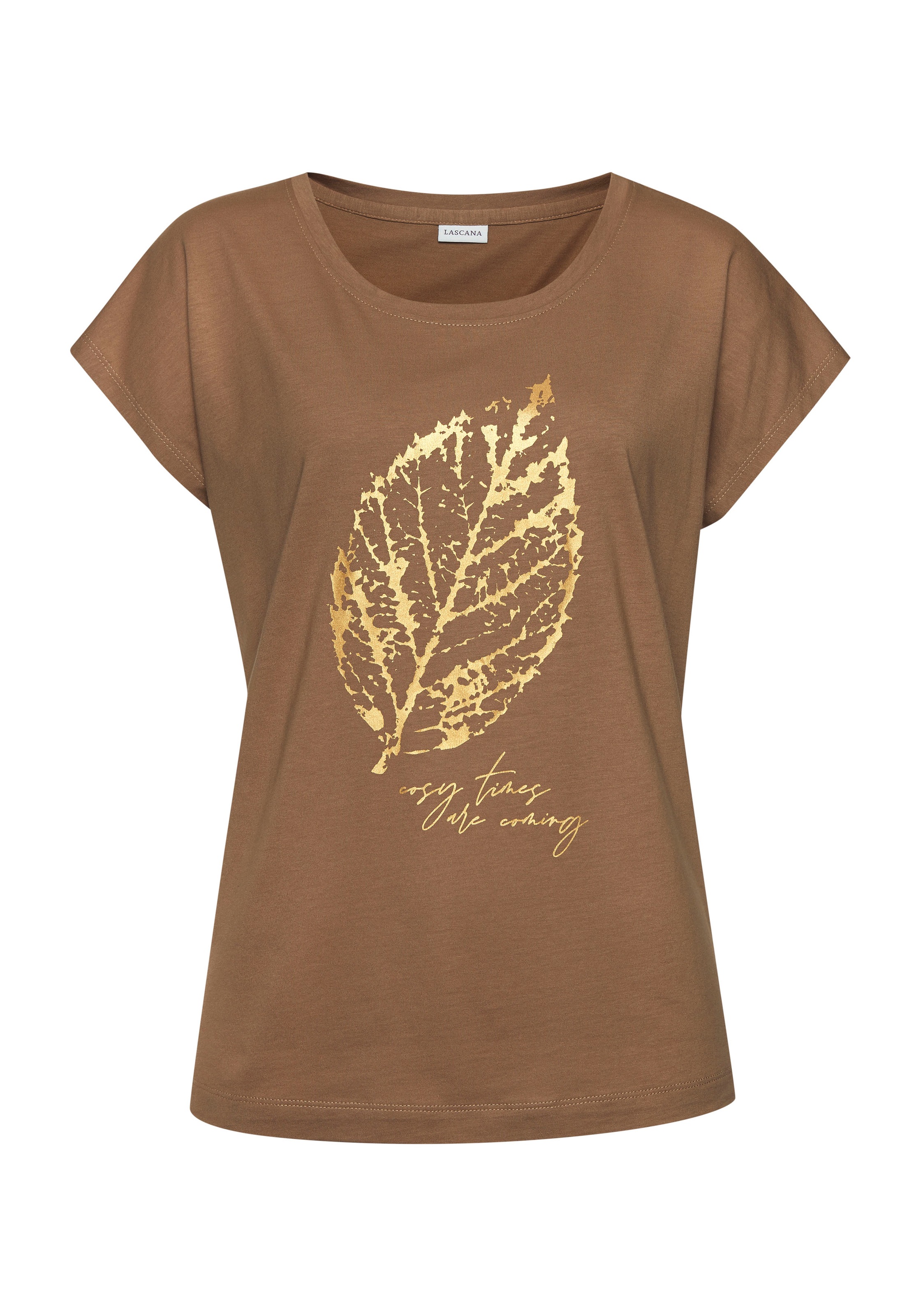 LASCANA Pyjamaoberteil 1-teilig, mit Folienprint günstig online kaufen