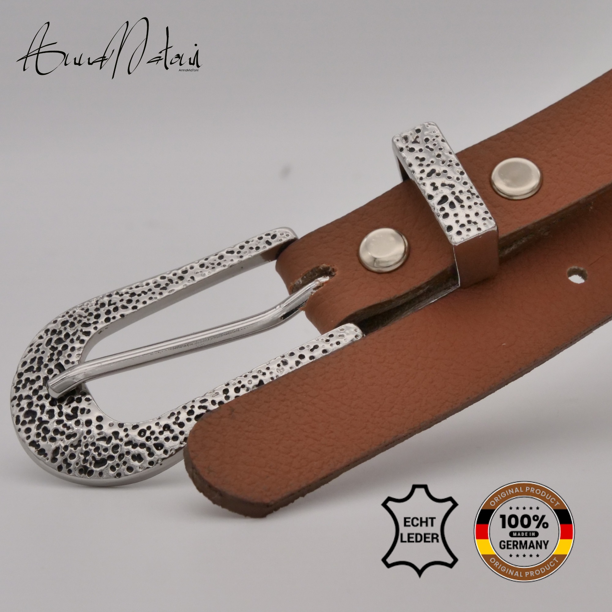 AnnaMatoni Ledergürtel »AnnaMatoni Damen Ledergürtel in hochwertigem Kunstfell in Leo«