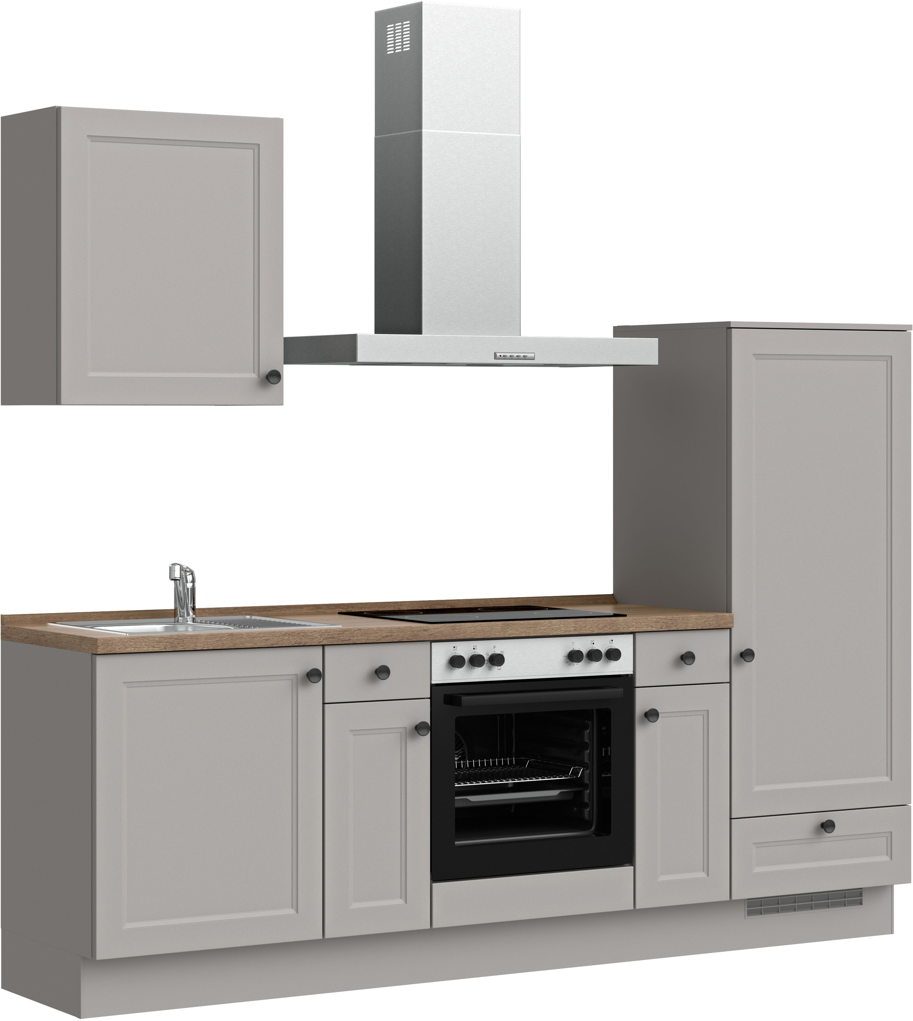 nobilia Küchenzeile ""Cascada I", NEU: individuell anpassbar mit gratis Profi-Beratung" vormontiert, Breite 240 cm, Ausrichtung wählbar, wahlw. mit E-Geräten