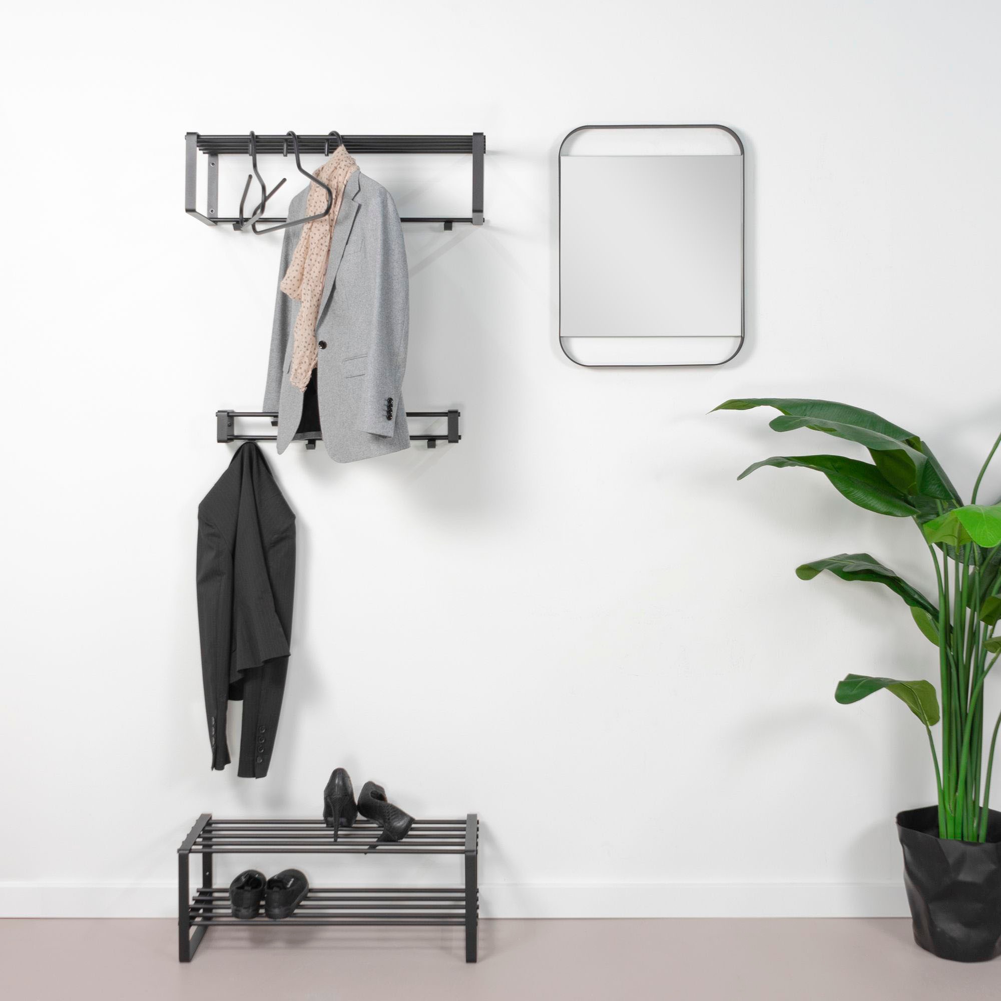 Spinder Design Wandspiegel »REX MIRROR Spiegel - Schwarz«, Metall, Breite 46 cm