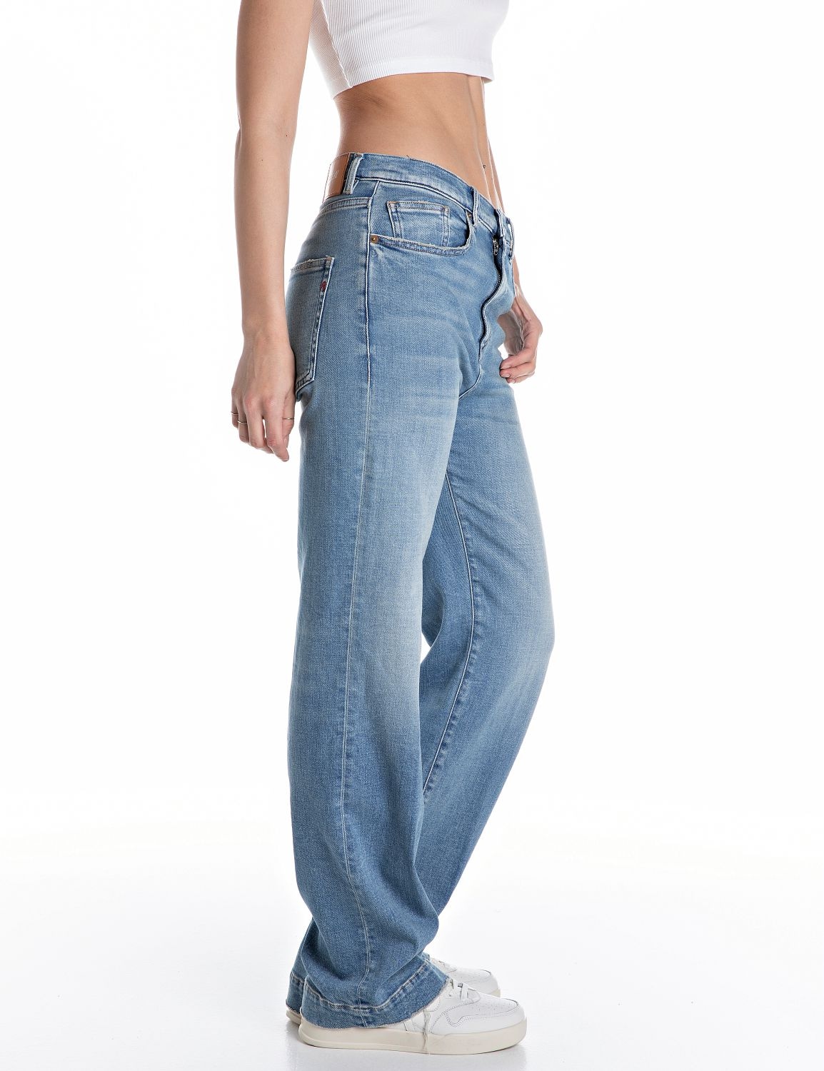 Replay Straight-Jeans »MELJA«, mit weitem Bein