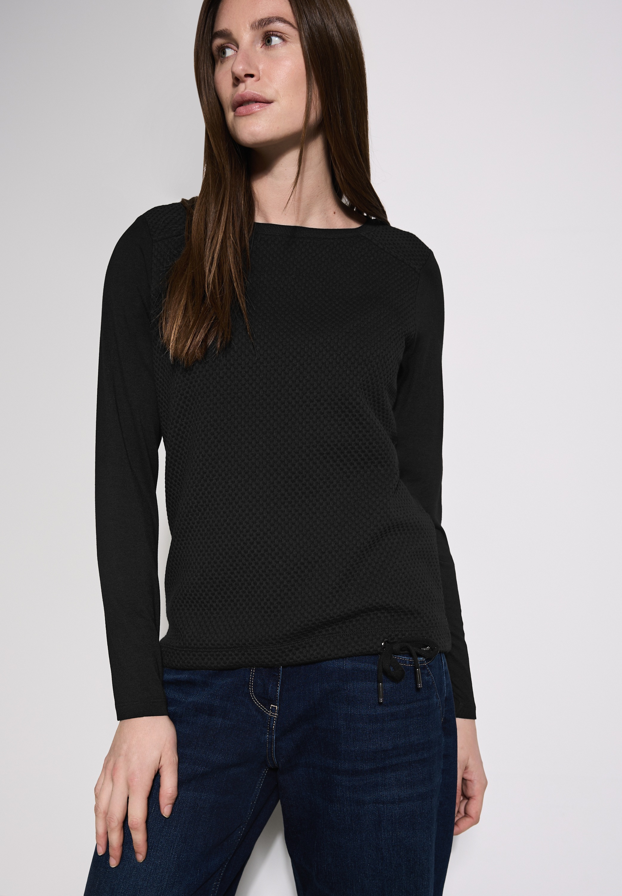 Cecil Langarmshirt aus strecthigem Viskosematerial