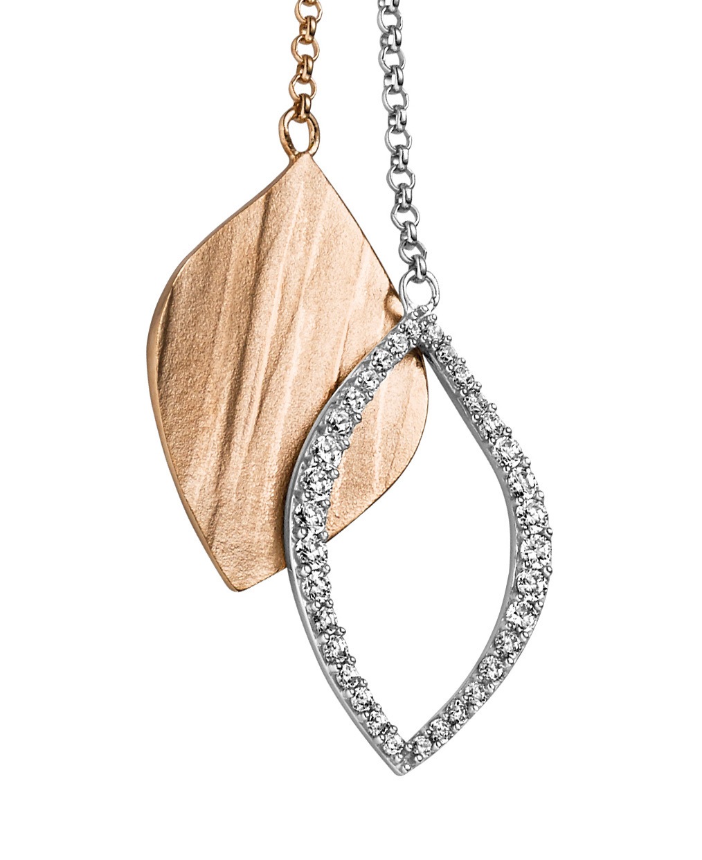 Adelia´s Kette ohne Anhänger »Collier Halskette aus 925 Silber vergoldet« mit Zirkonia
