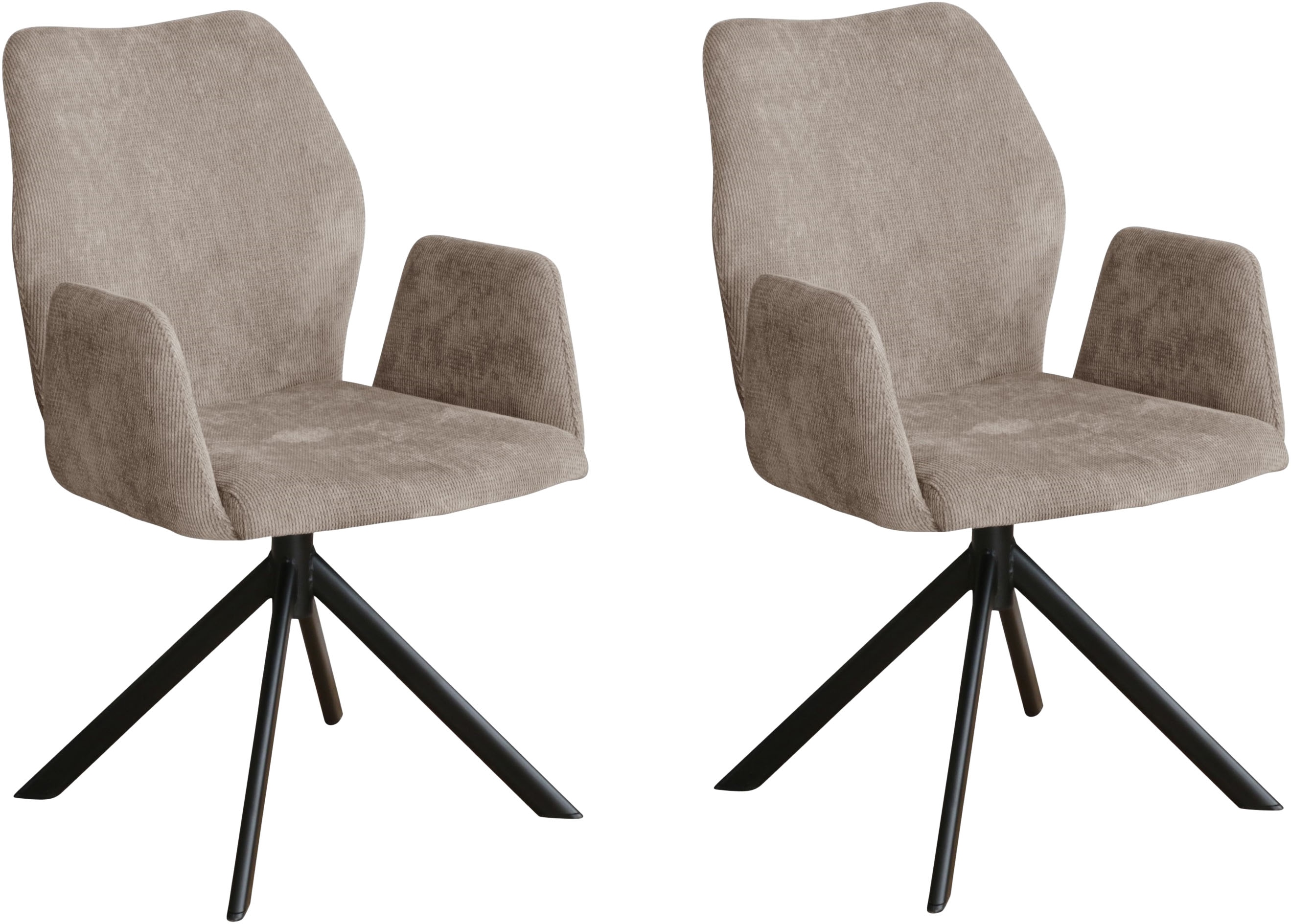 OTTO home Armlehnstuhl "Hacienda" () moderner Cord Bezug, 2er Set