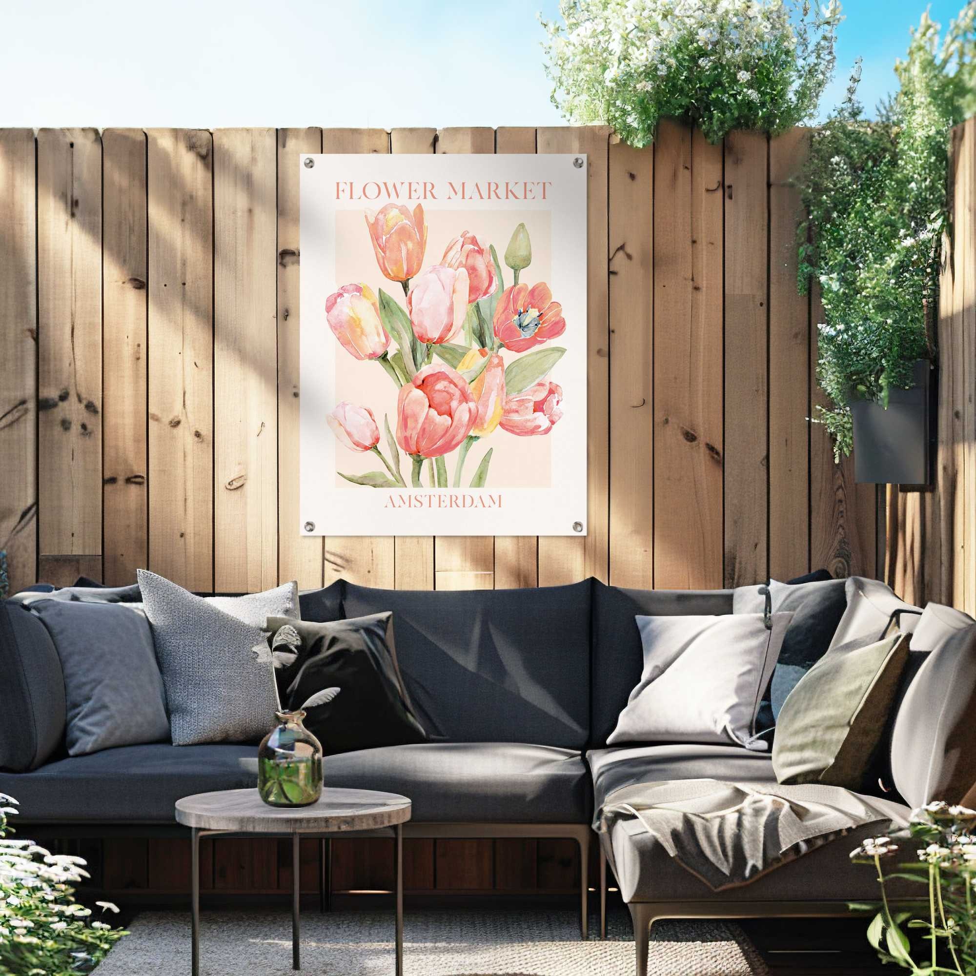 Reinders Poster "Tulips From Amsterdam" Garten - Rot - Leinwand - Blumen und Pflanzen - 60x80 cm