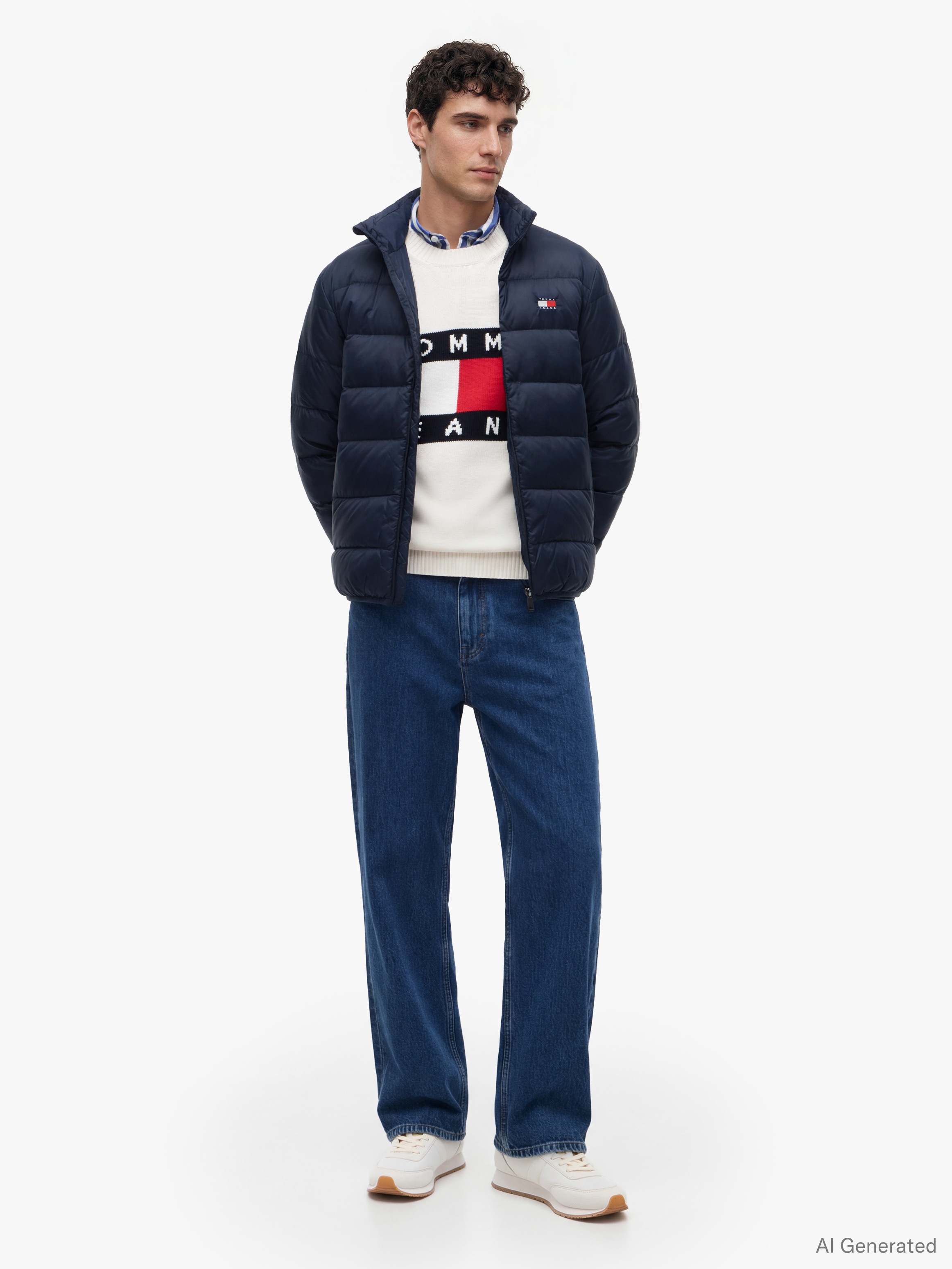 Tommy Jeans Steppjacke »LIGHT DOWN PACKBL JACKET« ohne Kapuze Regular fit mit Stehkragen, mit Daunenfüllung