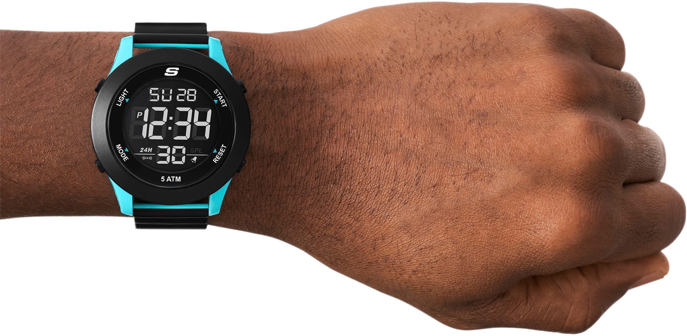 Skechers Chronograph »ROSENCRANS«, Quarzuhr, Armbanduhr, Herrenuhr, Silikonarmband, digital, Wochentag