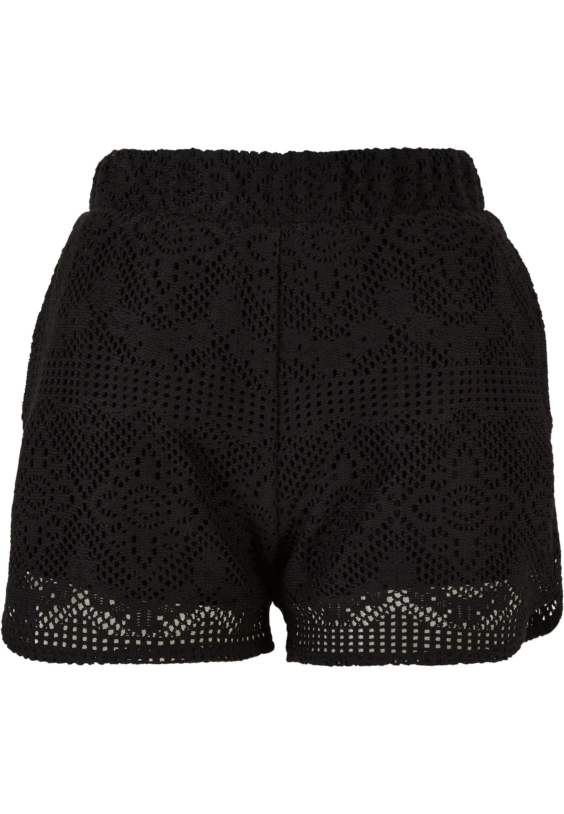 Stoffhose »Urban Classics Damen Ladies Crochet Lace Resort Shorts«, (1 tlg.)