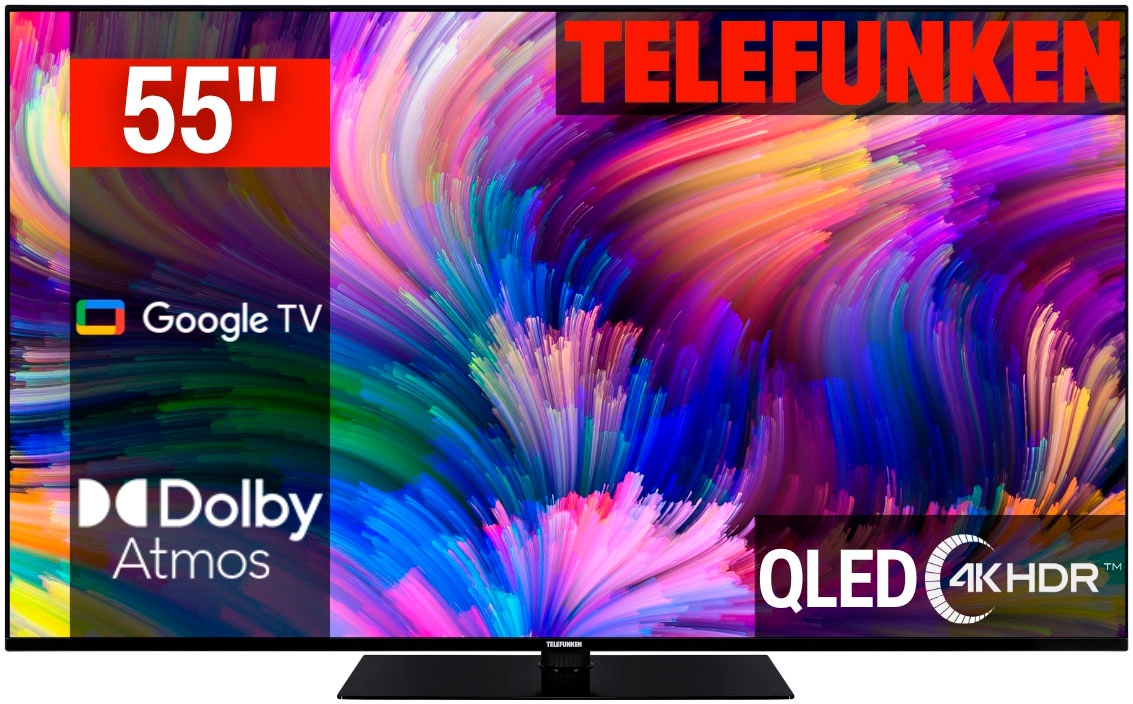 QLED-Fernseher, 139 cm/55 Zoll, 4K Ultra HD, Google TV-Smart-TV