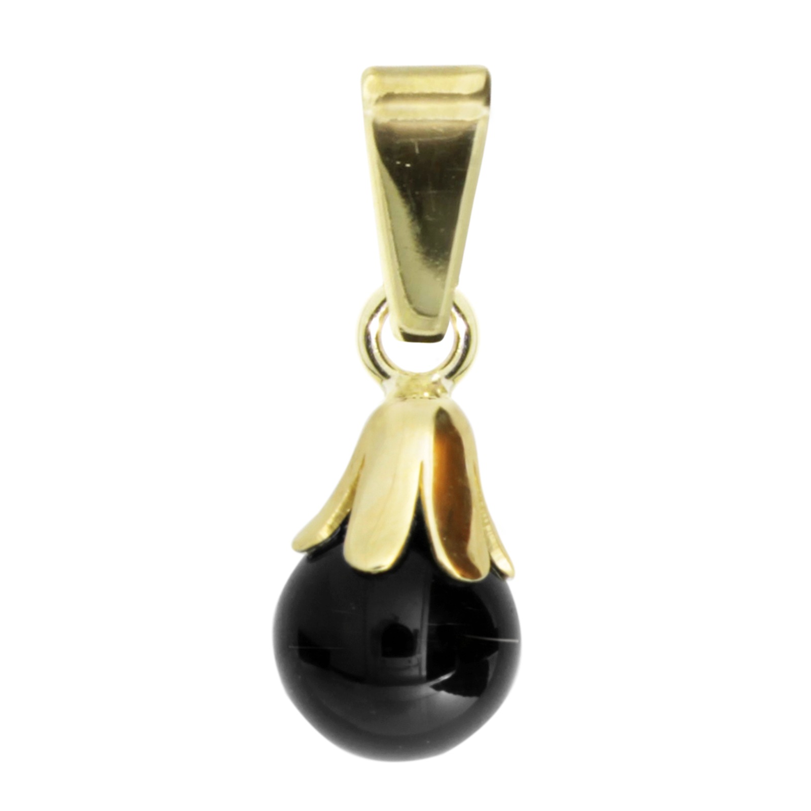 OSTSEE-SCHMUCK Damen Kettenanhänger "Ostsee-Schmuck Anhänger Glocke Anhänger Glocke", 17x6mm, Gelbgold 333, 0,7 g, gelb, Gelbgold 333, Schmuckanhänger