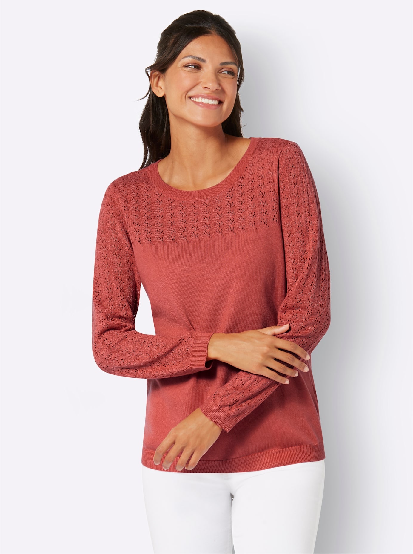 Classic Basics Rundhalspullover "Ajour-Pullover" günstig online kaufen