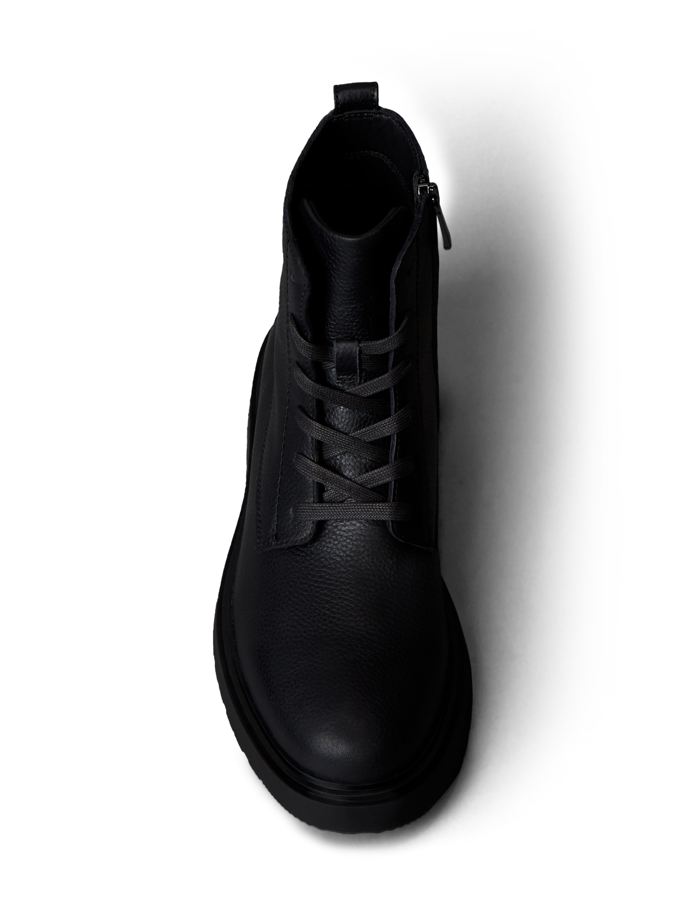 Calvin Klein Jeans Schnürboots »COMBAT ESS LACE UP ZIP BOOT LTH«, Schnürstiefelette, Casual-Boots mit Reißverschluss