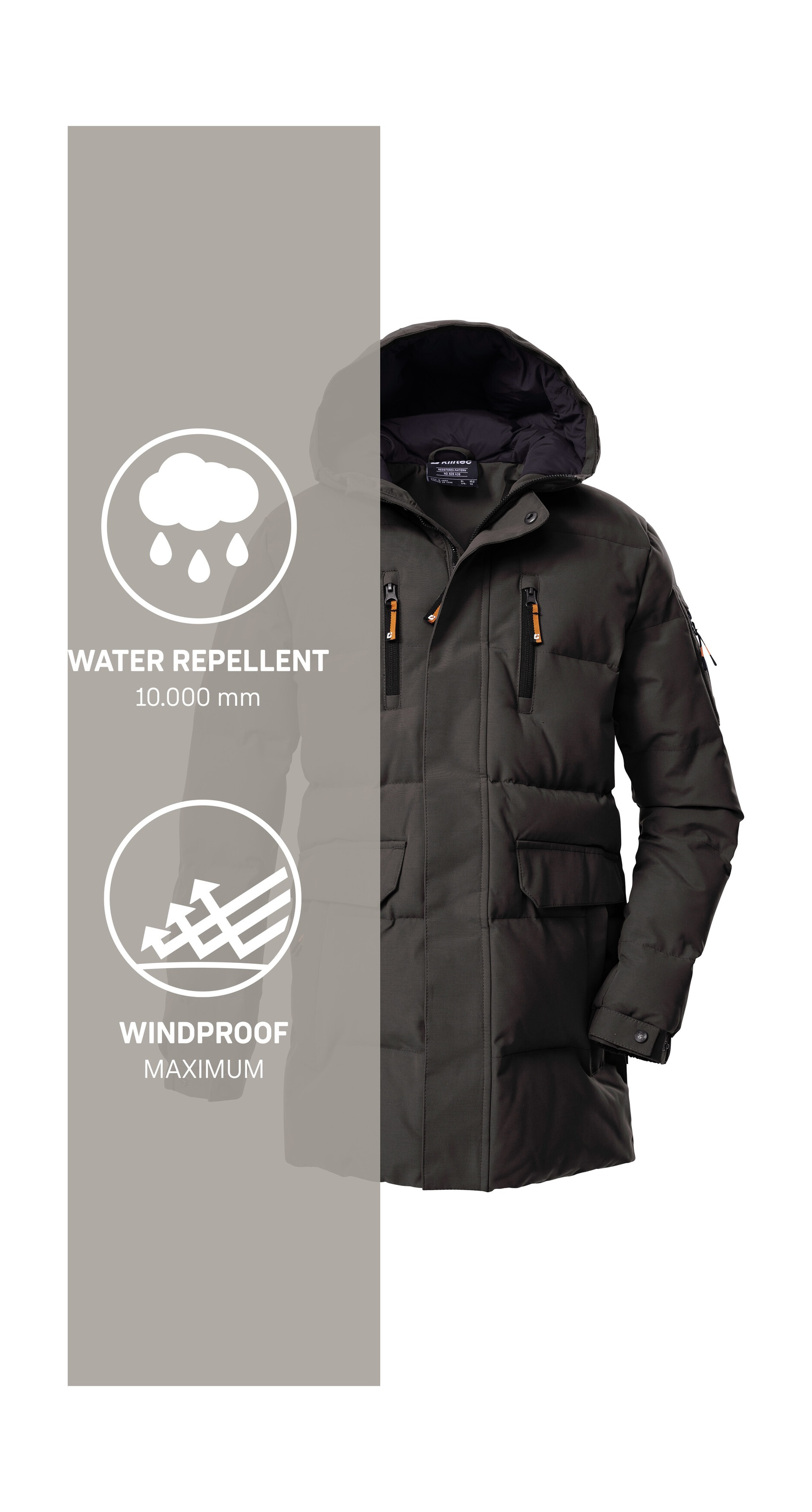 Killtec Steppmantel »KOW 238 BYS QLTD PRK«, Winddichter, wasserabweisender Kinderparka mit verstellbaren Ärmeln