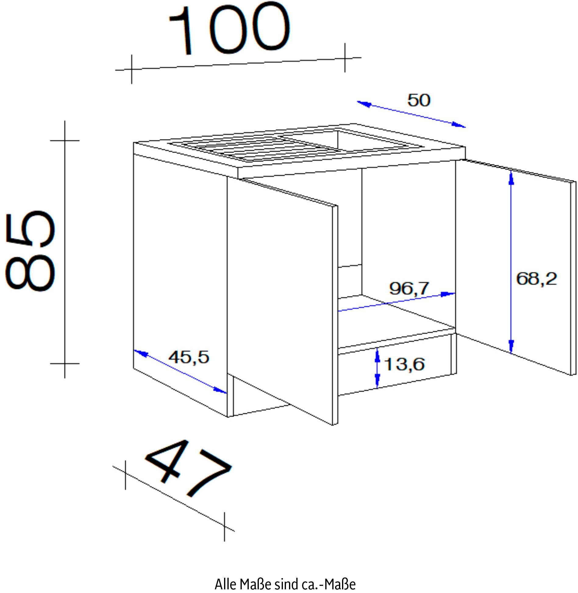 Flex-Well Spülenschrank »Bergen«, (B x H x T) 100 x 85 x 50 cm, inkl.  Einbauspüle kaufen | BAUR