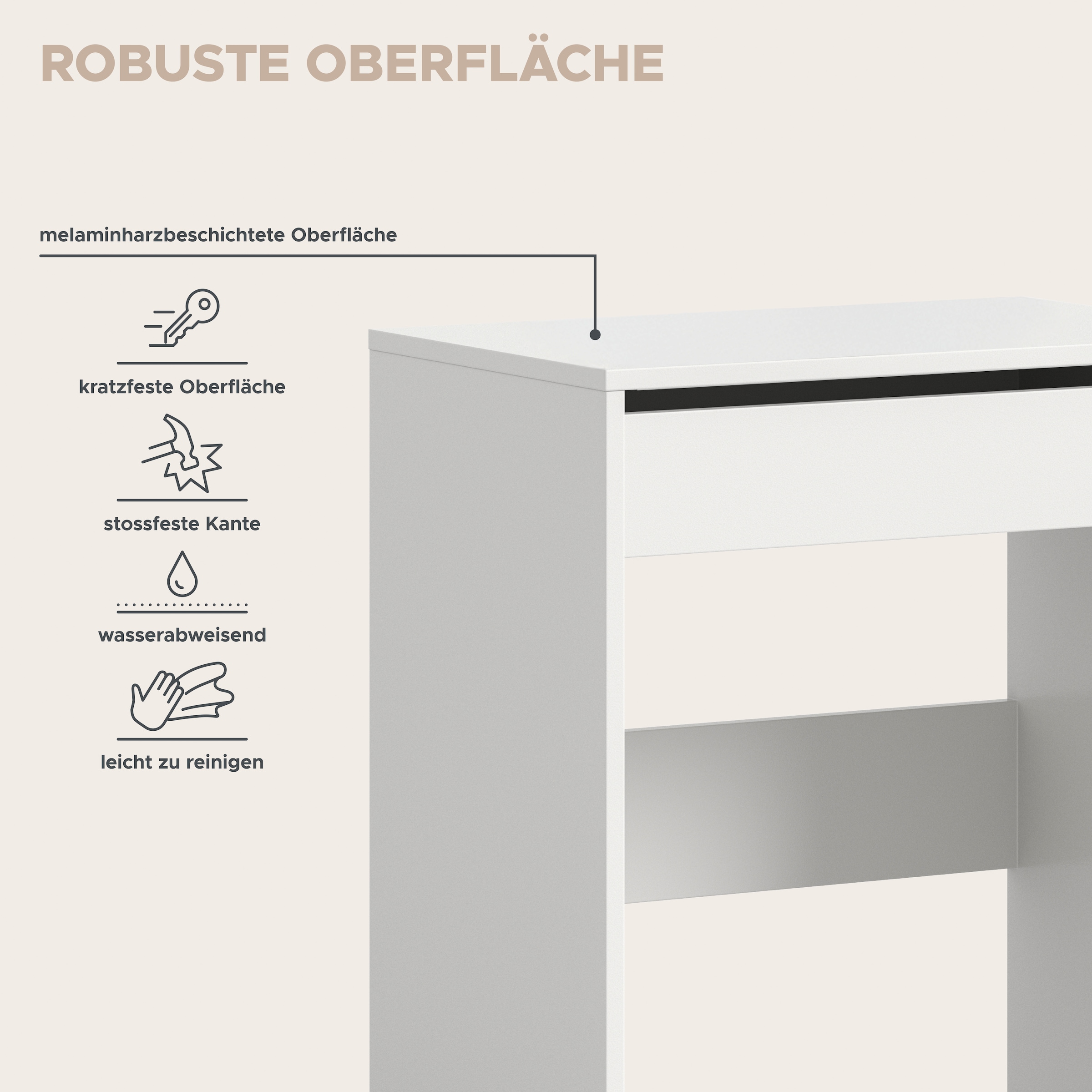 welltime Schminktisch »MIRA, Breite 62cm, aufklappbar mit Innenspiegel & Stauraumfach« Kosmetiktisch, Frieserkommode, Schreibtisch, Home-Office-Schreibtisch
