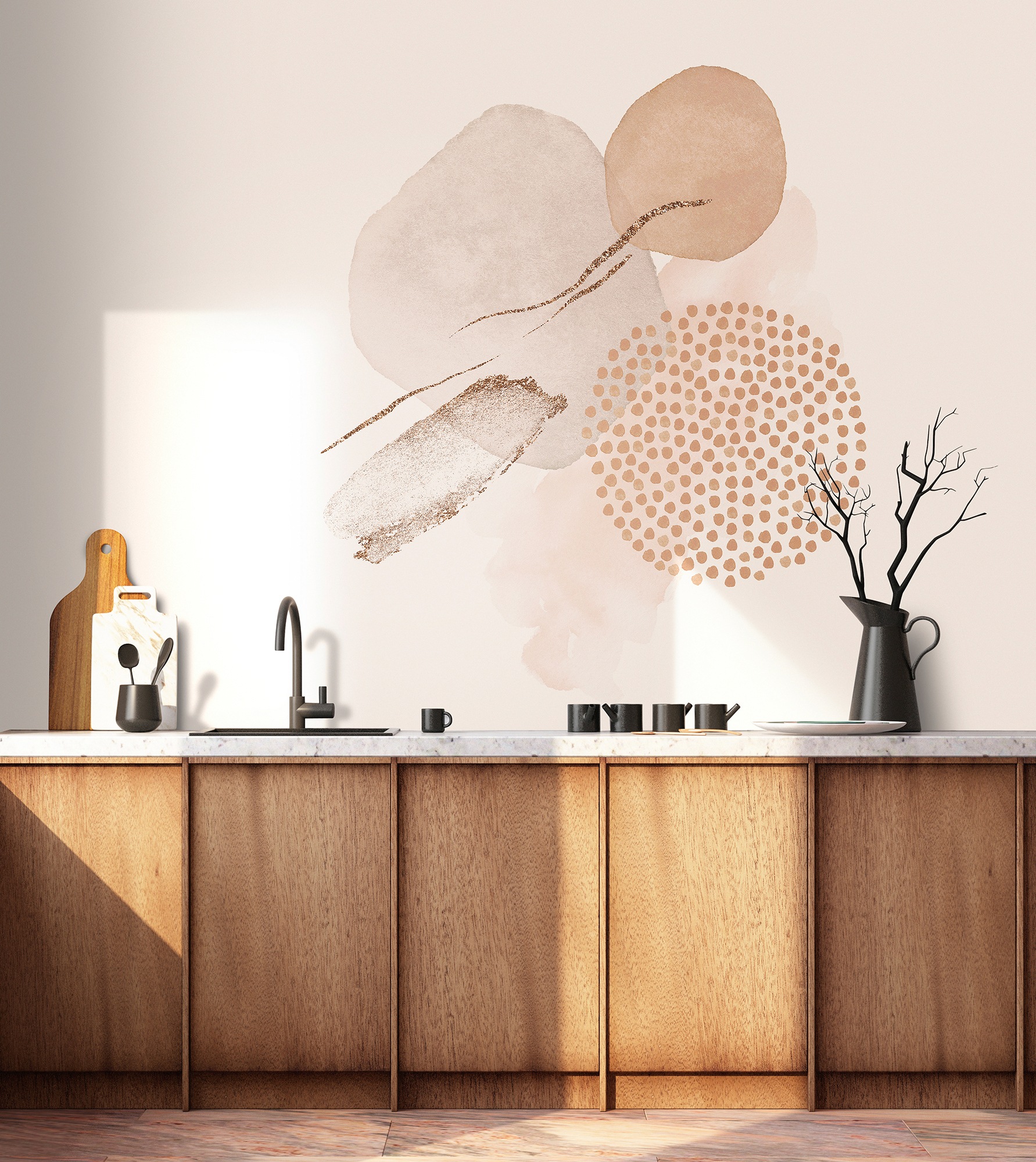 living walls Fototapete "Walls by Patel Gold Mine" glatt Vlies, Wand günstig online kaufen