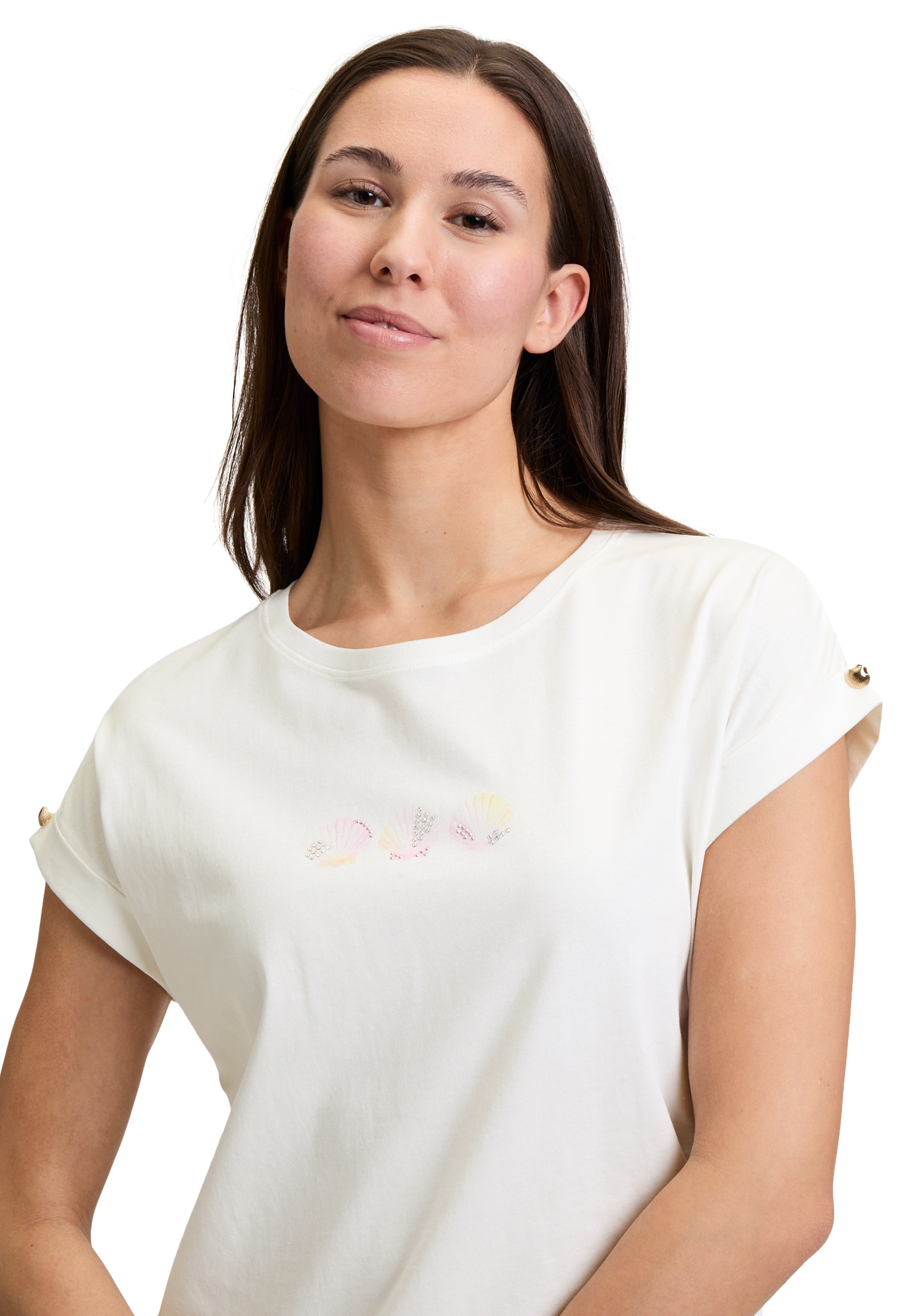 Cartoon Kurzarmshirt »Cartoon Printshirt mit Ärmelaufschlag«, (1 tlg.), Placement