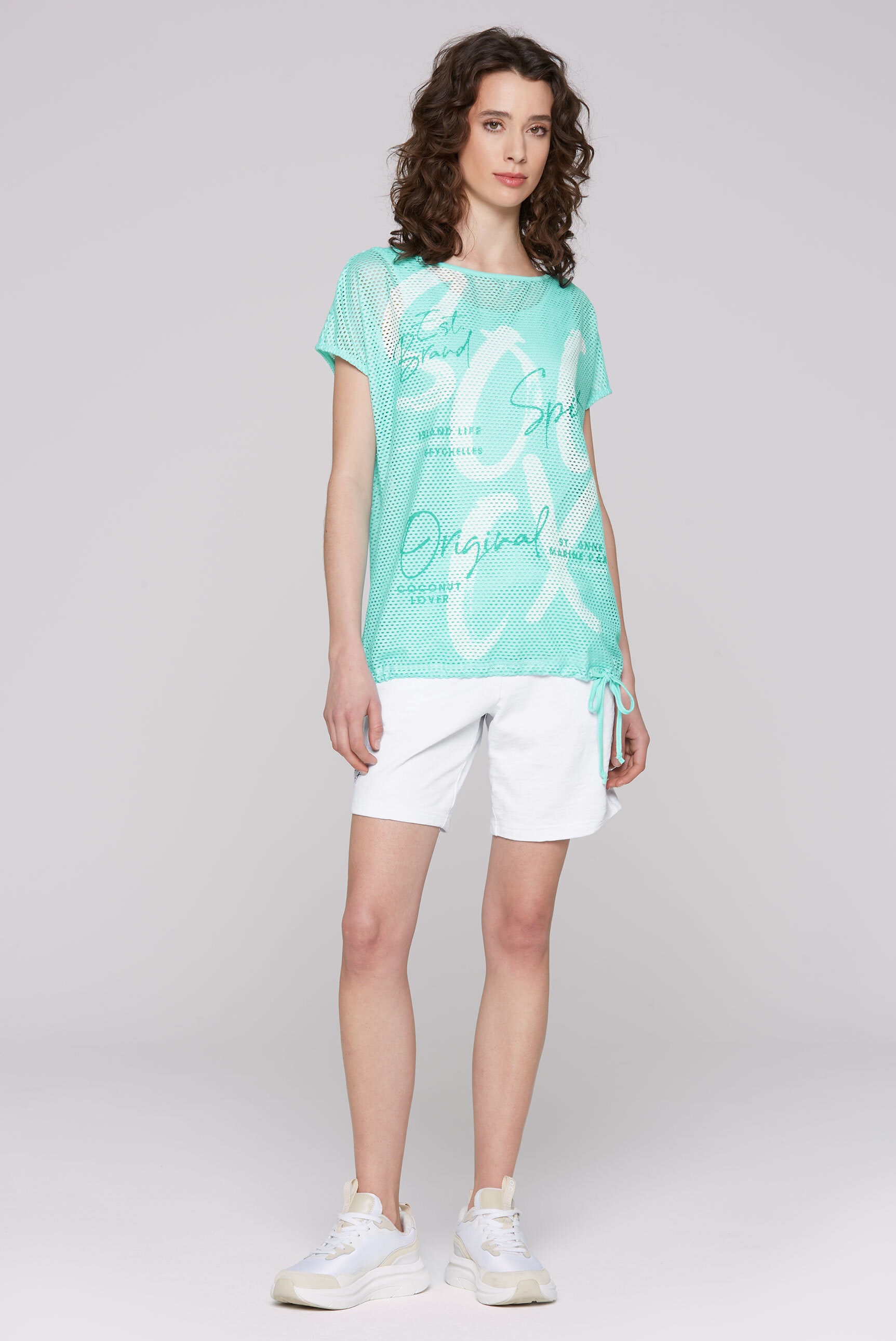 SOCCX 2-in-1-Shirt, mit Bindeband am Saum