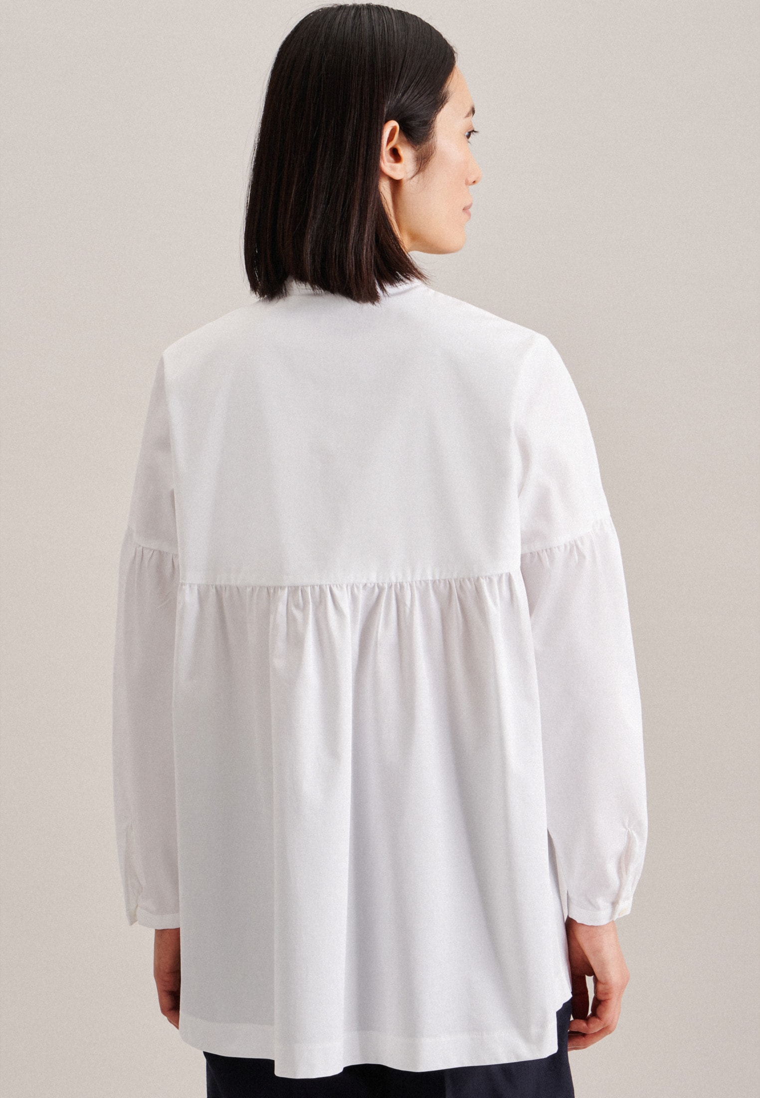 seidensticker Klassische Bluse »Schwarze Rose«, Langarm Kragen Uni