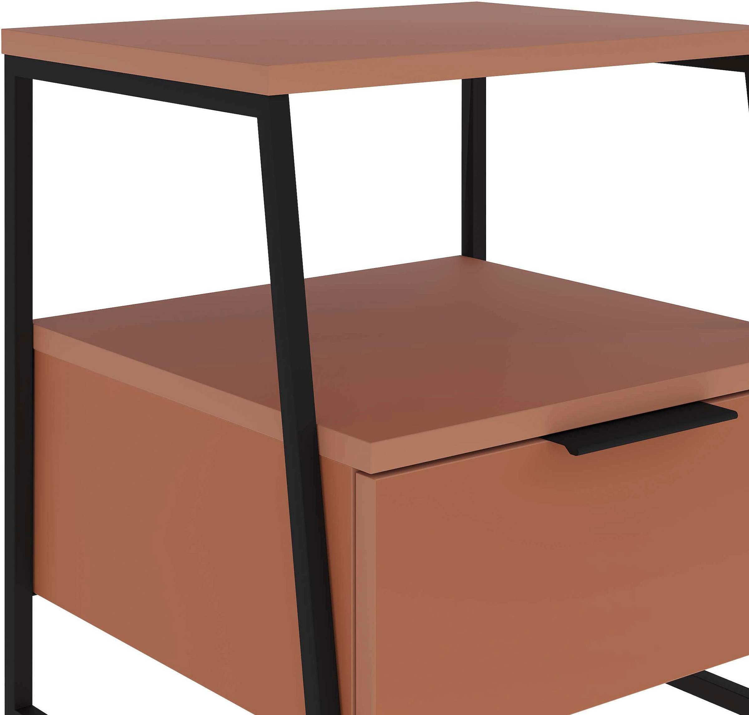 Decortie Nachttisch »PAL NACHTTISCH MIT SCHUBLADEN«, (Packung, 1 St.), Leichte Montage, Lagerung, Platzsparend