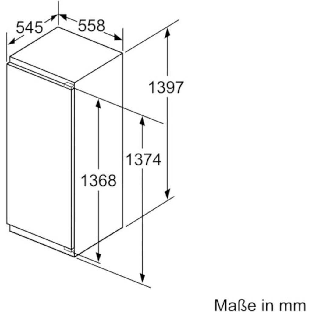 BOSCH Einbaukühlschrank »KIF52AFF0«, KIF52AFF0, 139,7 cm hoch, 54,5 cm breit