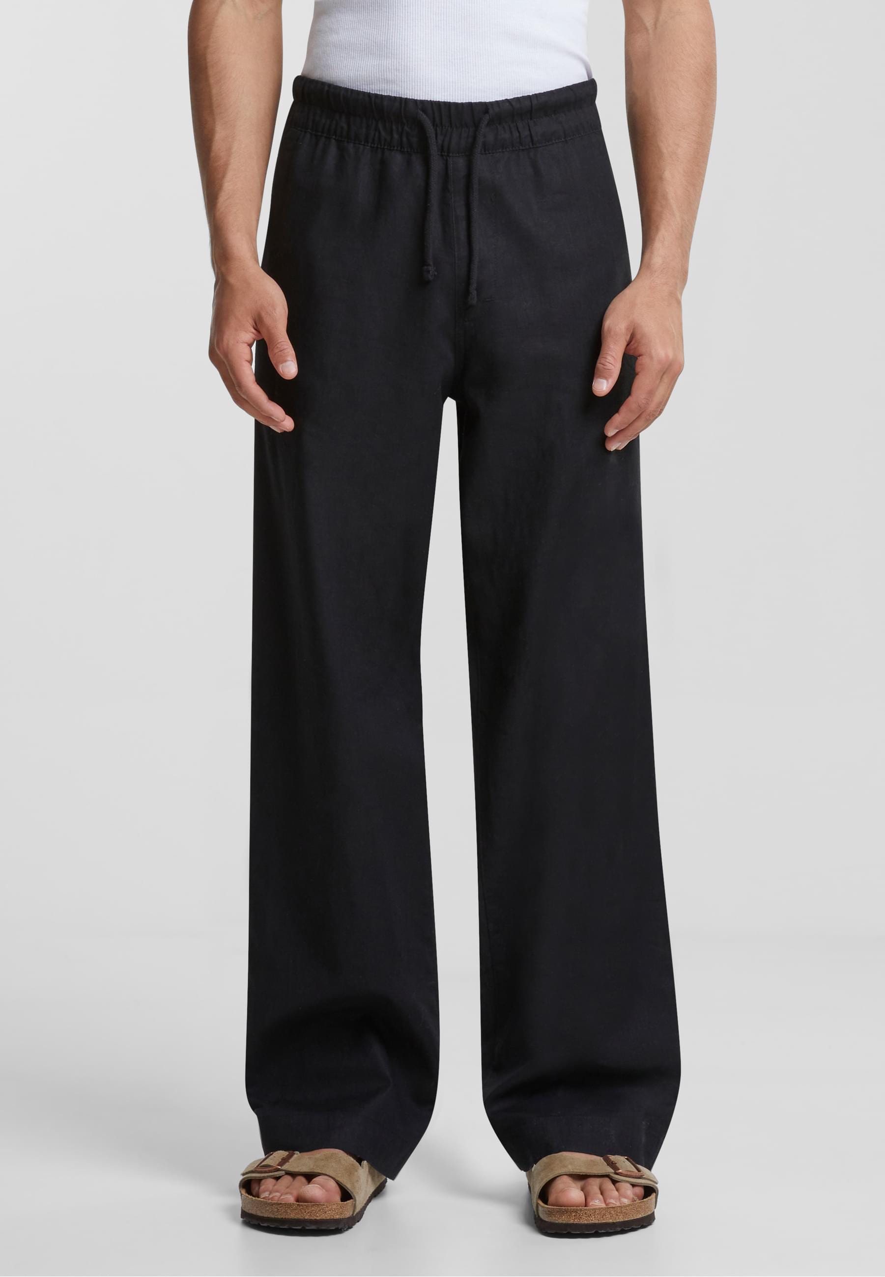 URBAN CLASSICS Stoffhose »Urban Classics Herren Loose Cotton Linen Pants«, (1 tlg.)