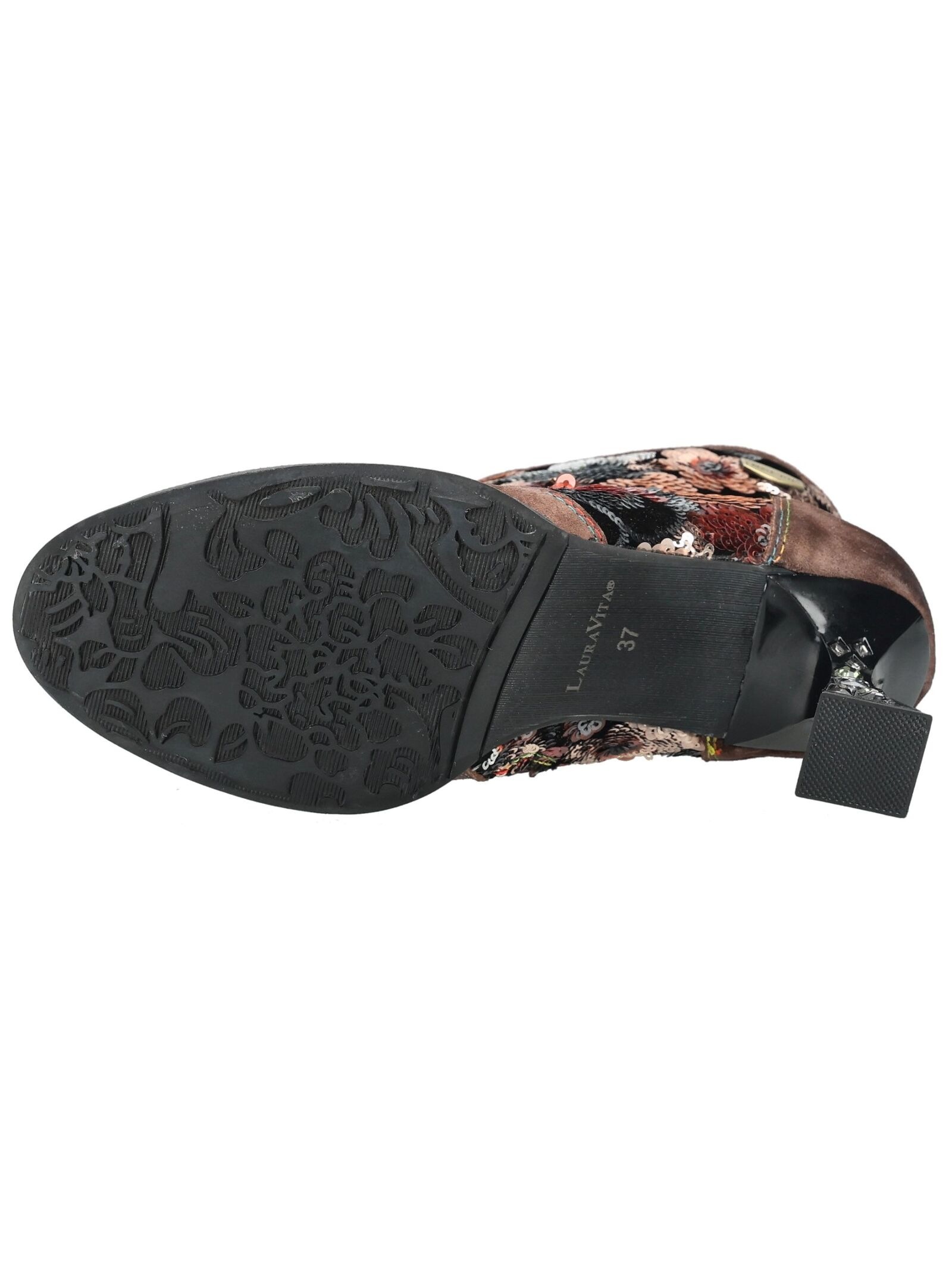 LAURA VITA High-Heel-Stiefelette »LAURA VITA Stiefelette Leder/Textil«