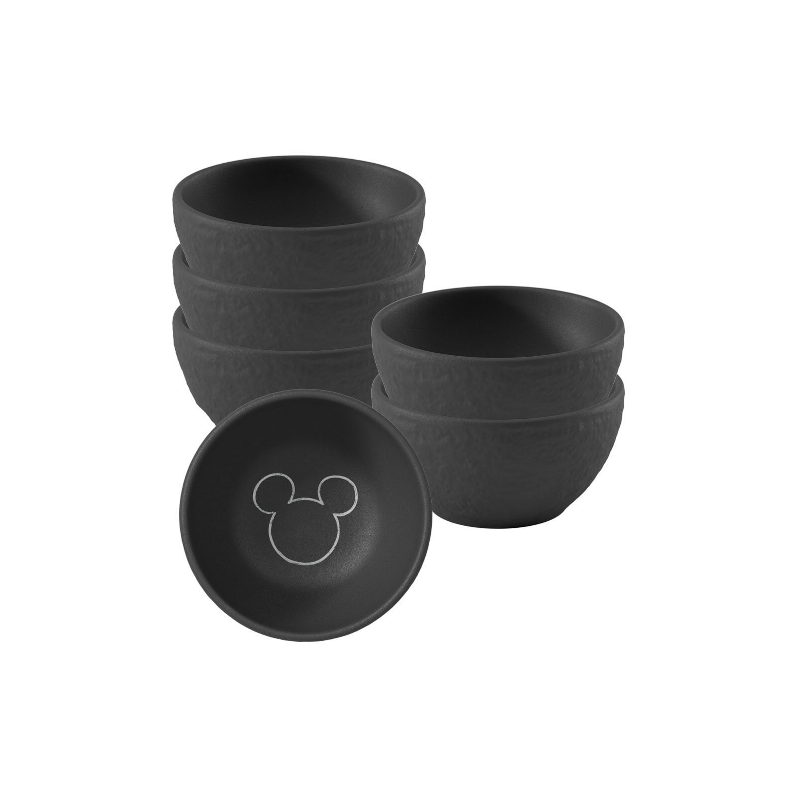 Villeroy & Boch Dipschale "Dipschalen Manufacture Rock - Mickey Mouse ø 7,7 cm 6er Set schwarz" 6 Spülmaschinenfest, Mikrowellensicher