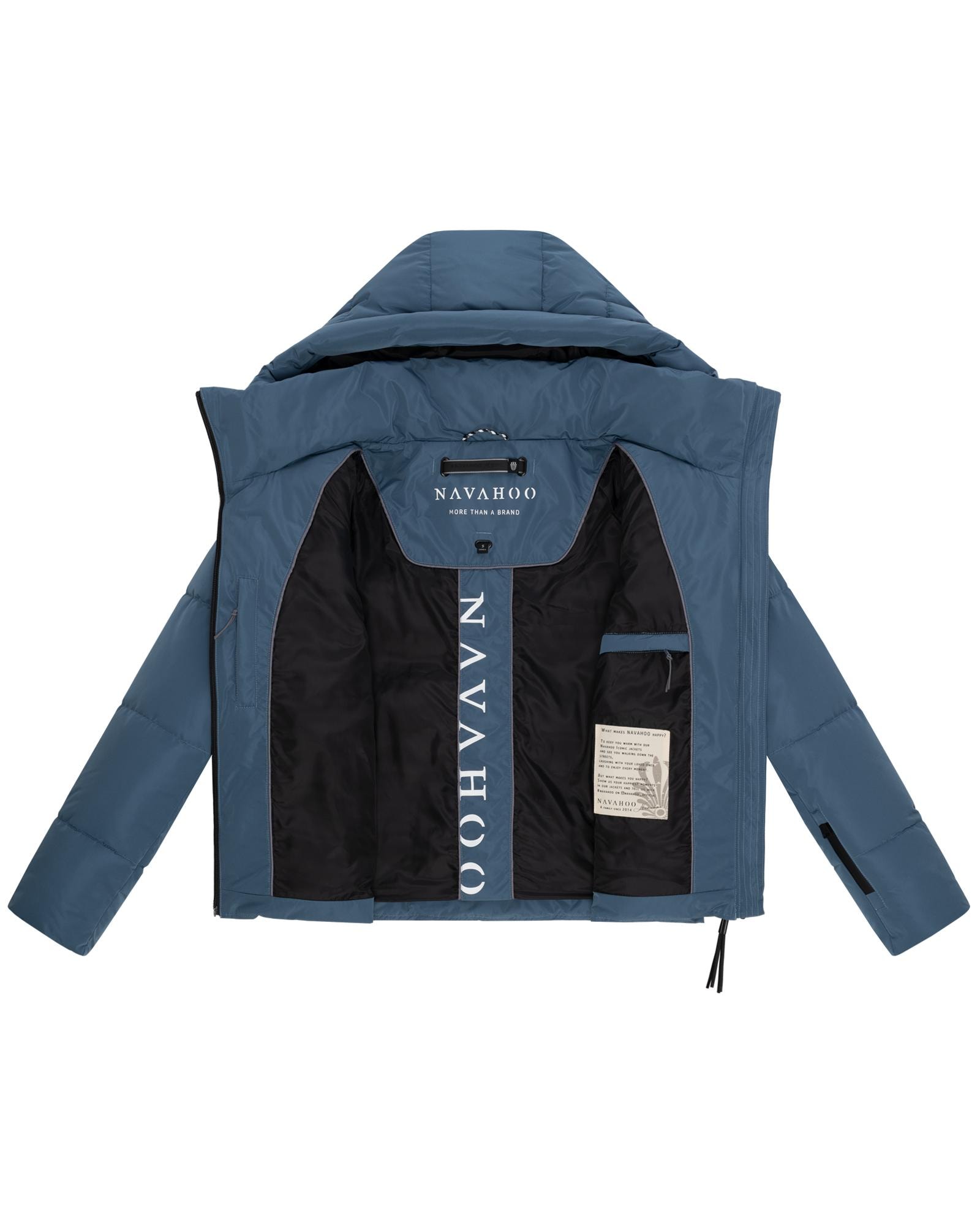 Navahoo Steppjacke »Frostherz XIV«, mit Kapuze, Kurze gesteppte Damen Winterjacke mit abnehmbarer Kapuze