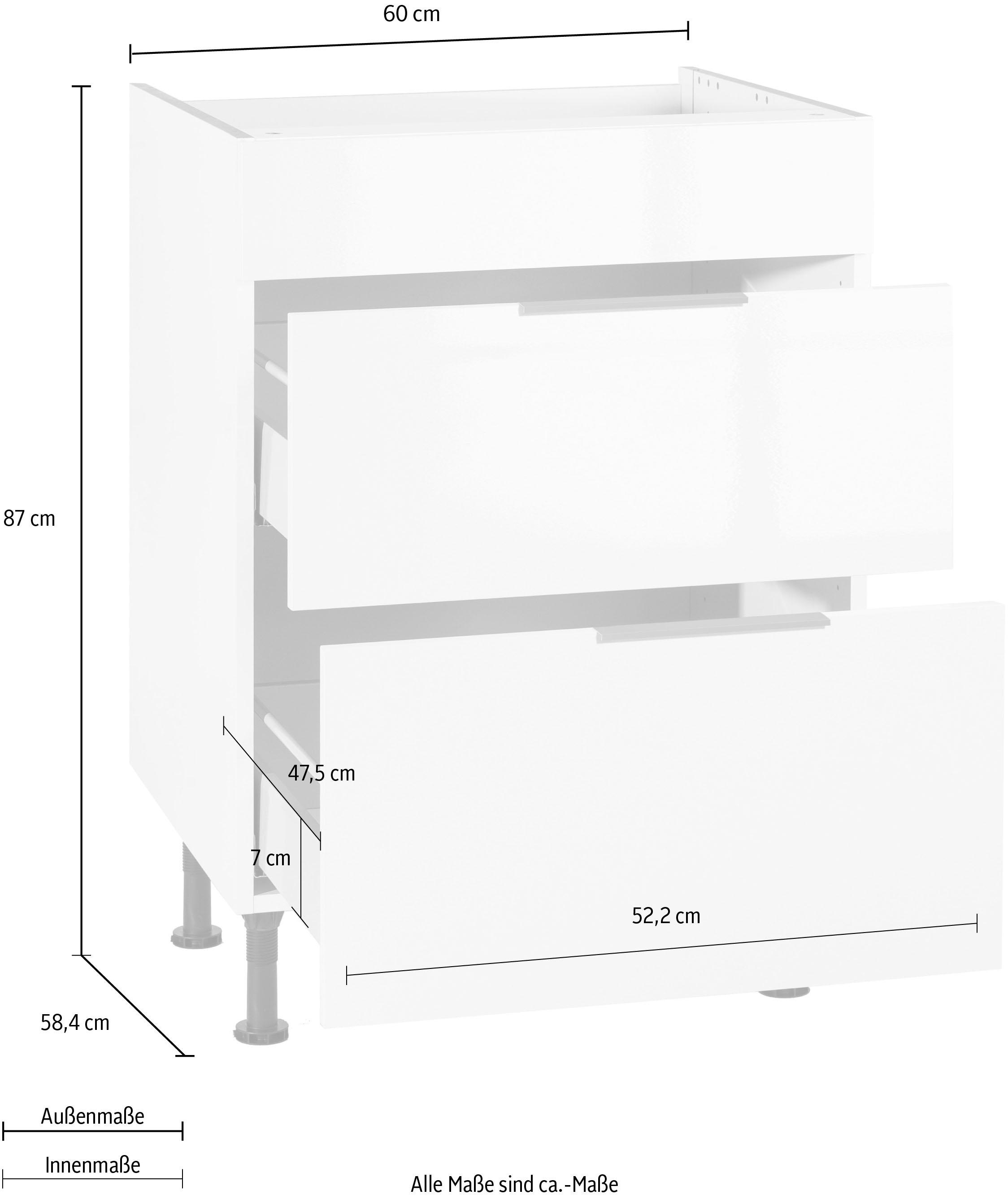 OPTIFIT Kochfeldumbauschrank »Tara«, mit Vollauszug und Soft-Close-Funktion, Breite 60 cm