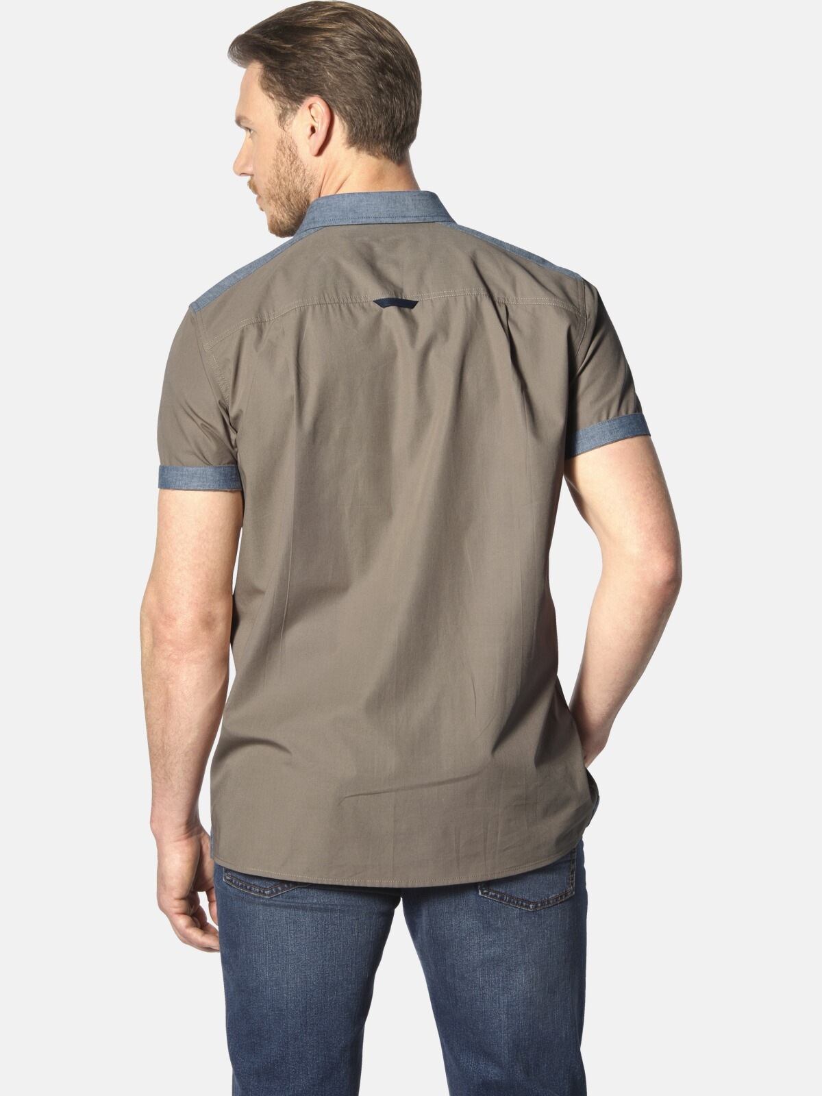 Jan Vanderstorm Herkko Men Short Sleeve Shirt Beige Size L 3