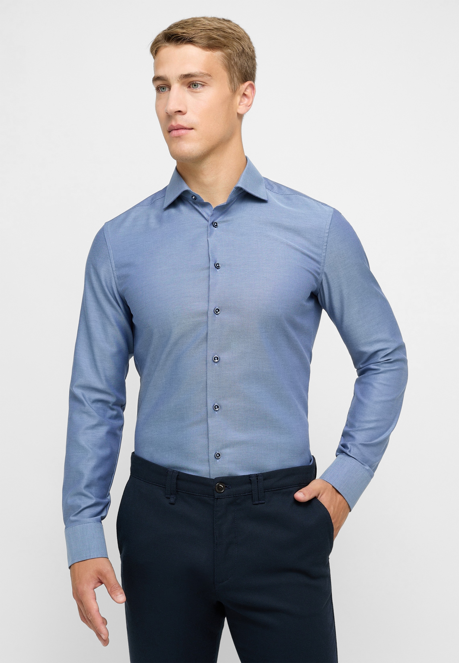 Eterna Langarmhemd »SLIM FIT« NON IRON (bügelfrei)