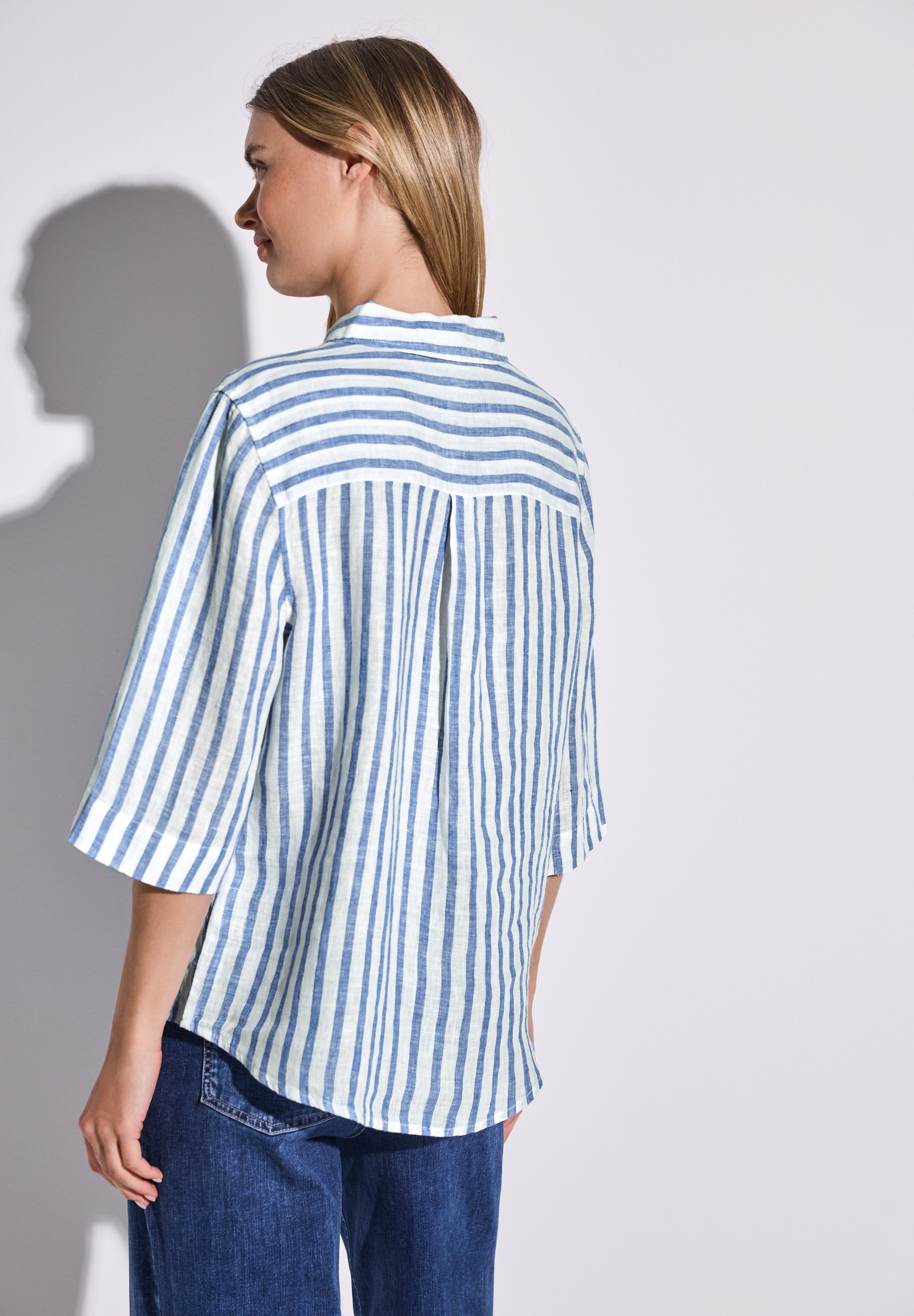 STREET ONE Hemdbluse, mit Streifenmuster und Knopfleiste günstig online kaufen