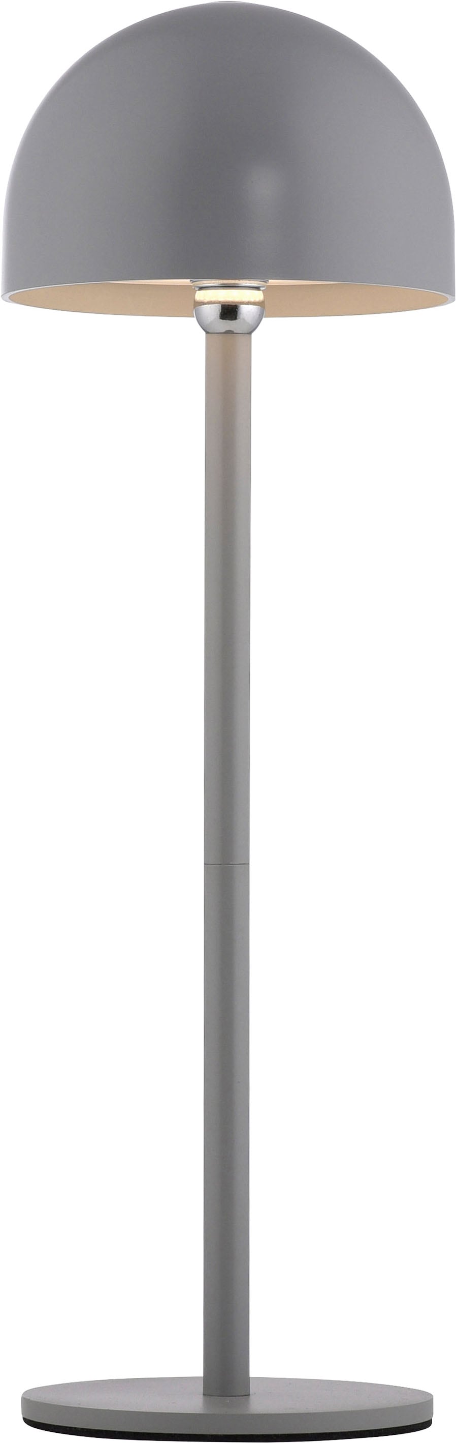 OTTO home Tischleuchte »Akku Tischlampe Gerrin Indoor Outdoor, magnetischer Flaschenaufsatz« LED-Board Warmweiß Pilzlampe Flaschenaufsatz, Regulierung der Lichtstärke, Pilz, Lampe