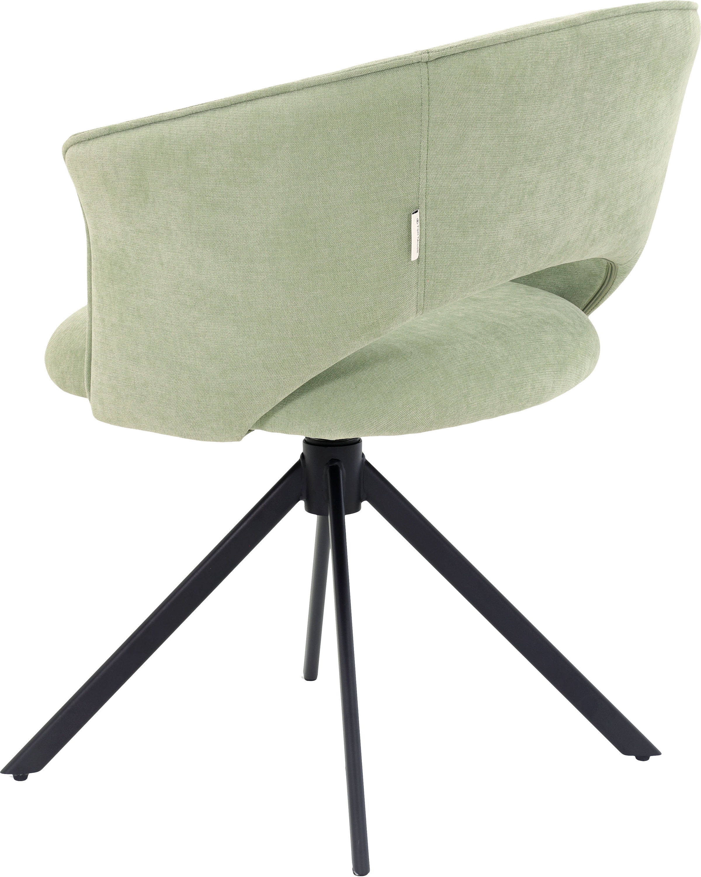 TOM TAILOR HOME Armlehnstuhl »CURVY ARMCHAIR«, (Set), 2 St., Chenille, mit Armlehnen, drehbar, Rückholfunktion, Rückenausschnitt