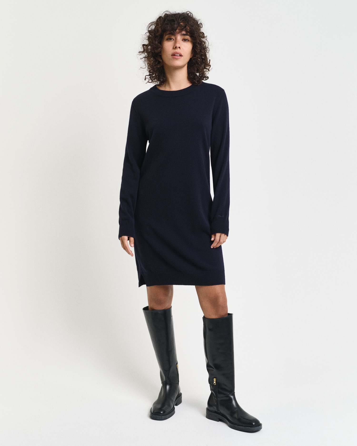 Gant Strickkleid "SUPERFINE LAMBSWOOL DRESS", mit Seitenschlitzen