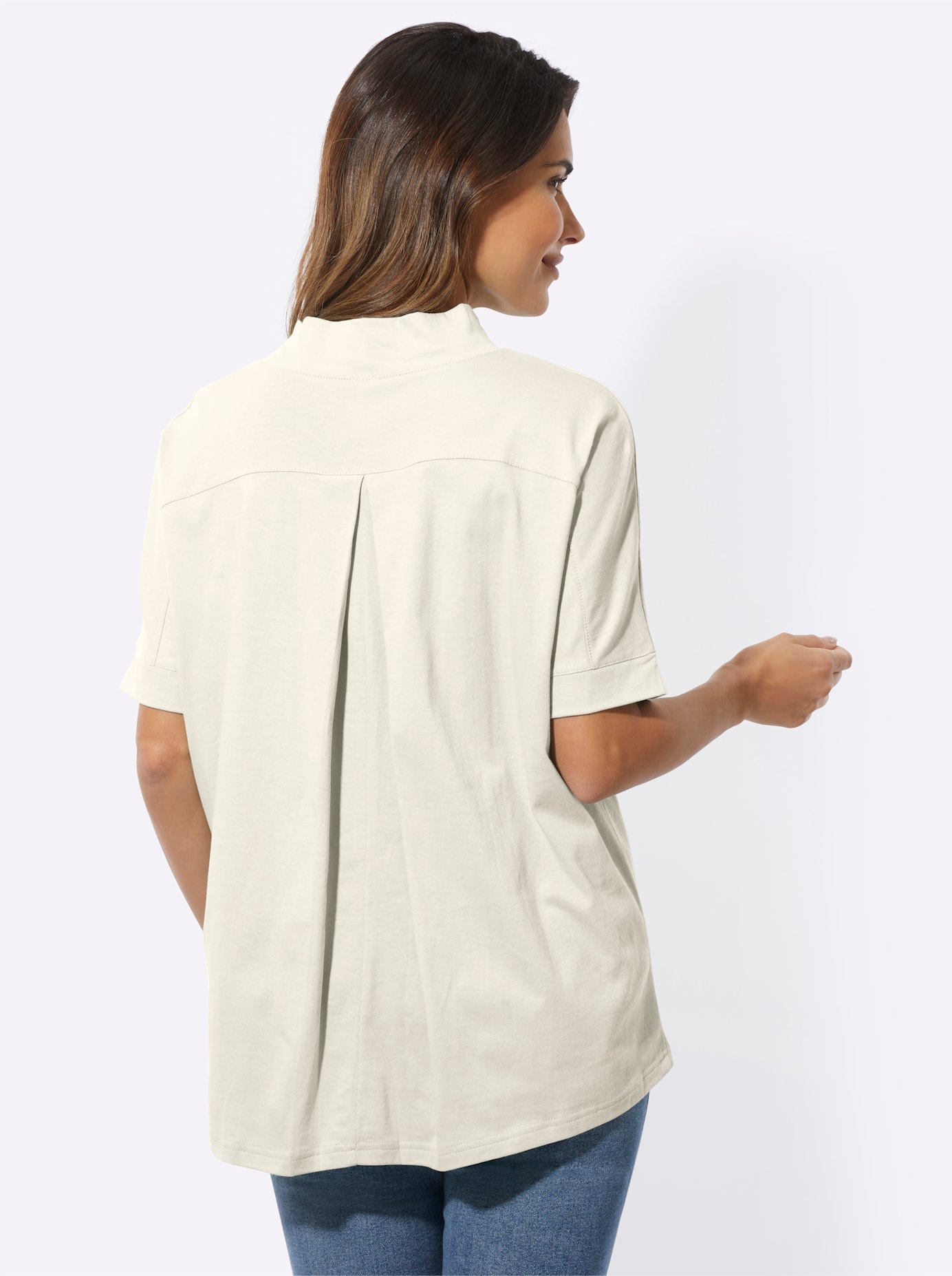 Classic Basics Stehkragenshirt »Kurzarm-Shirt«, (1 tlg.)