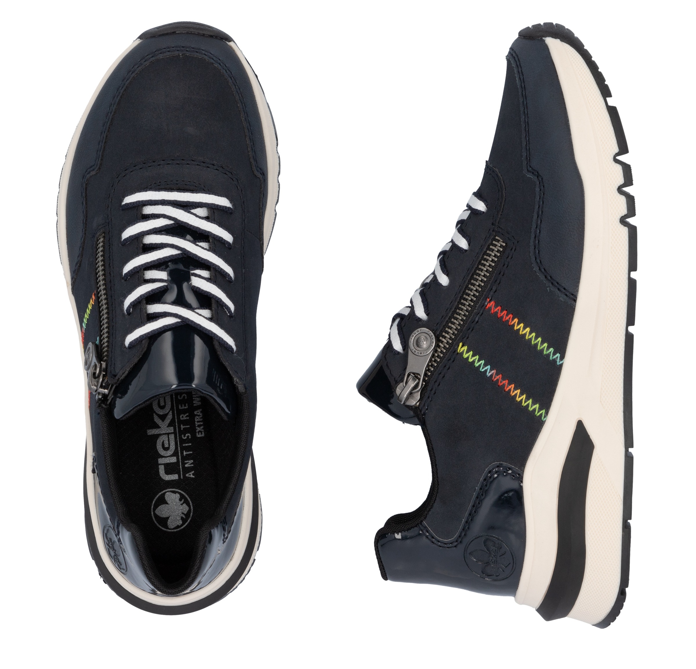 Thumbnail - Rieker Wedgesneaker, Freizeitschuh, Halbschuh, Schnürschuh in bequemer Form