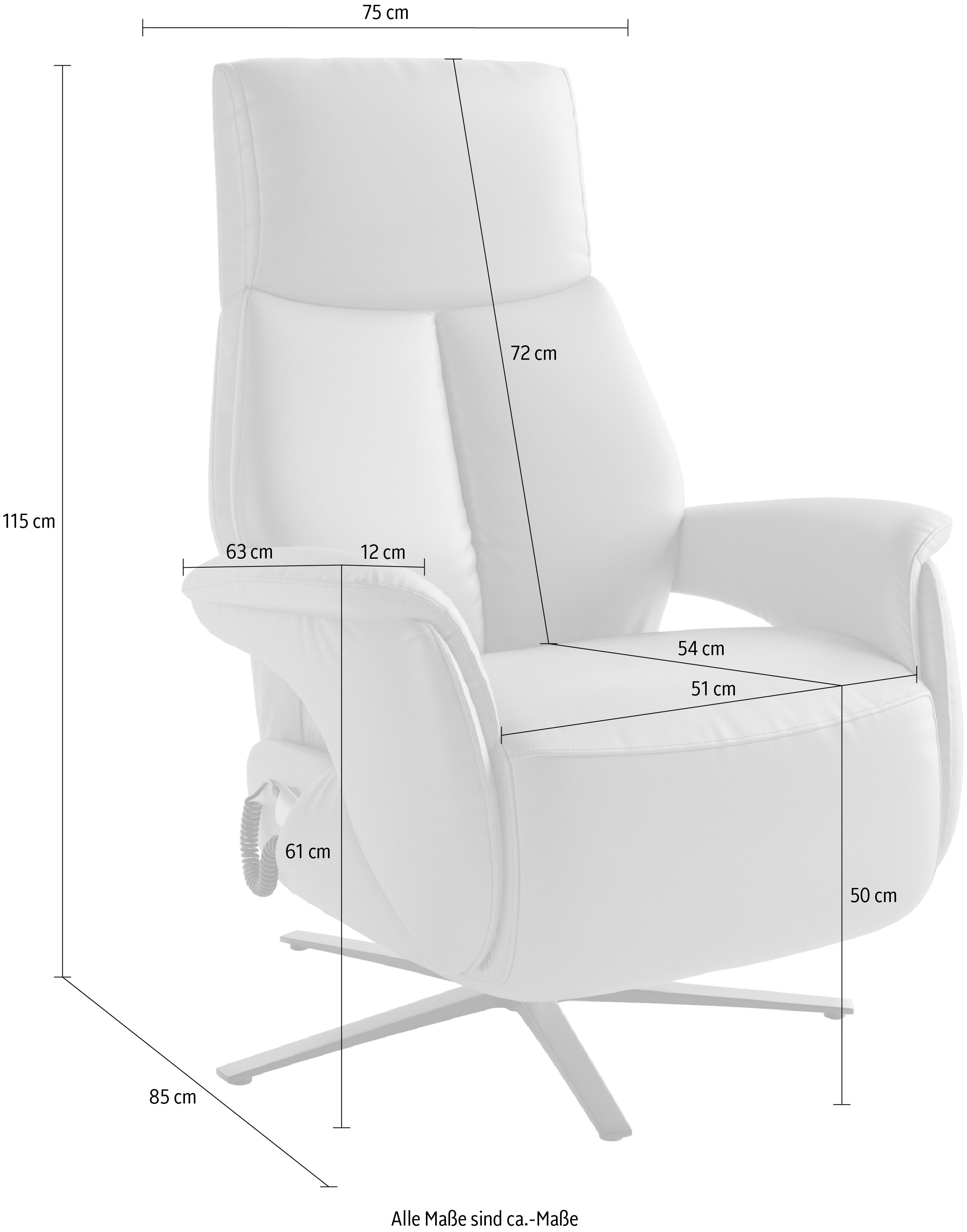 sit&more TV-Sessel »TV Lazy« zur Auswahl mit Herz-Waage-Position