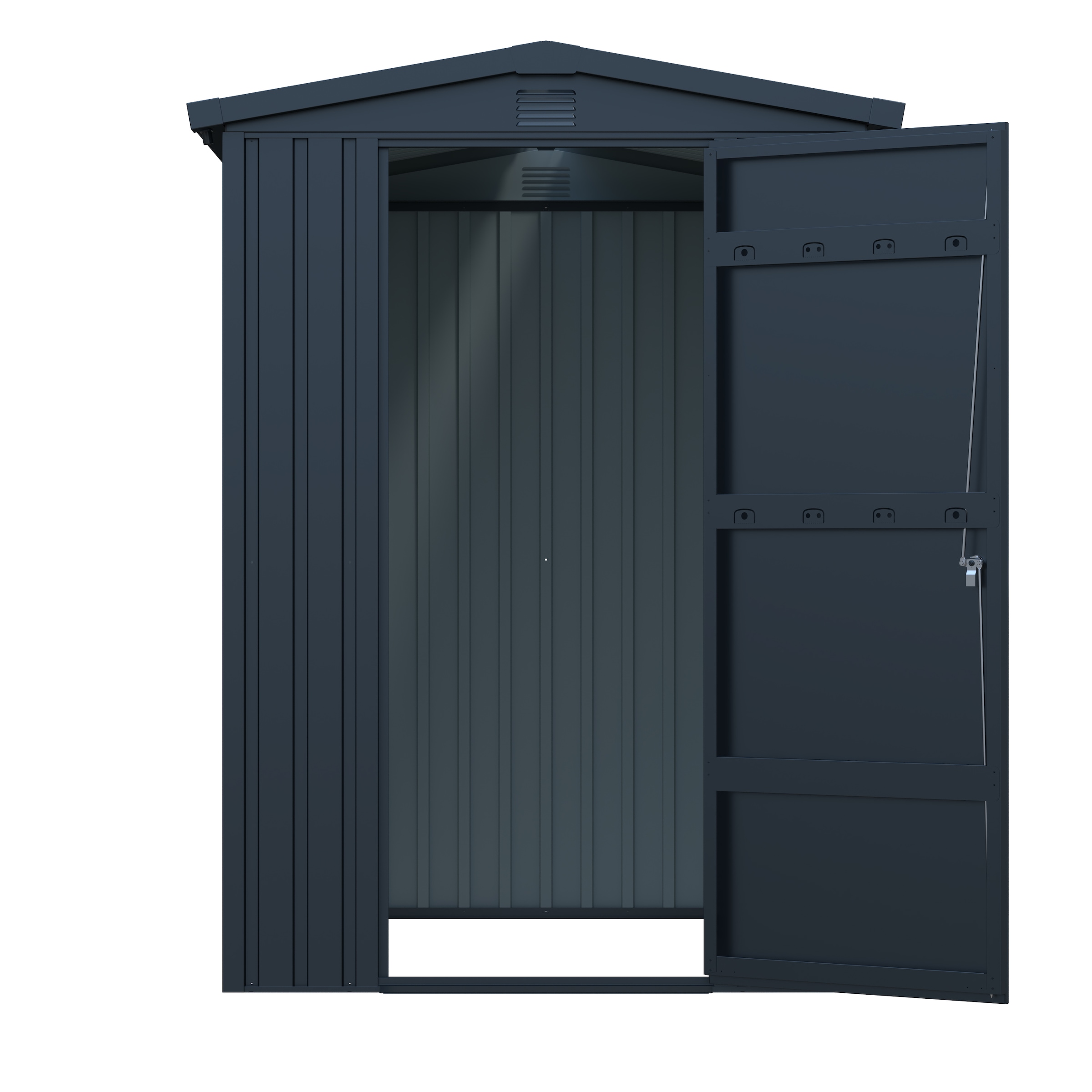 GARDEN 'N' MORE Gerätehaus »Pultdachhaus Basic plus« einfacher Aufbau, Langlebig, abschließbar, inkl. Regenrinne