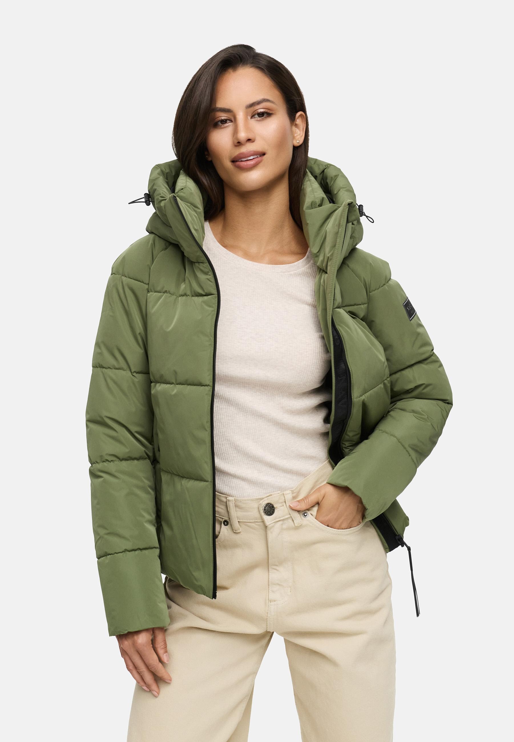 Navahoo Steppjacke »Frostherz XIV«, mit Kapuze, Kurze gesteppte Damen Winterjacke mit abnehmbarer Kapuze