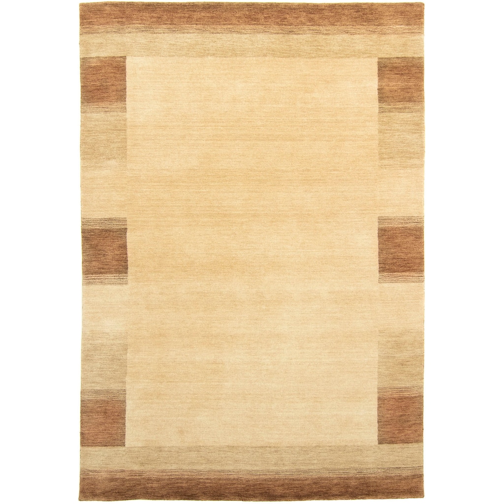 morgenland Wollteppich »Gabbeh Teppich handgewebt beige«, rechteckig