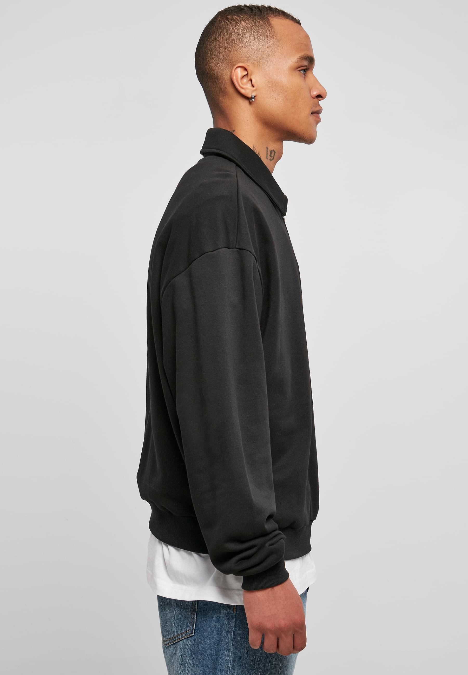 URBAN CLASSICS Rundhalspullover »Urban Classics Herren Shirt Collar Crew«, (1 tlg.)