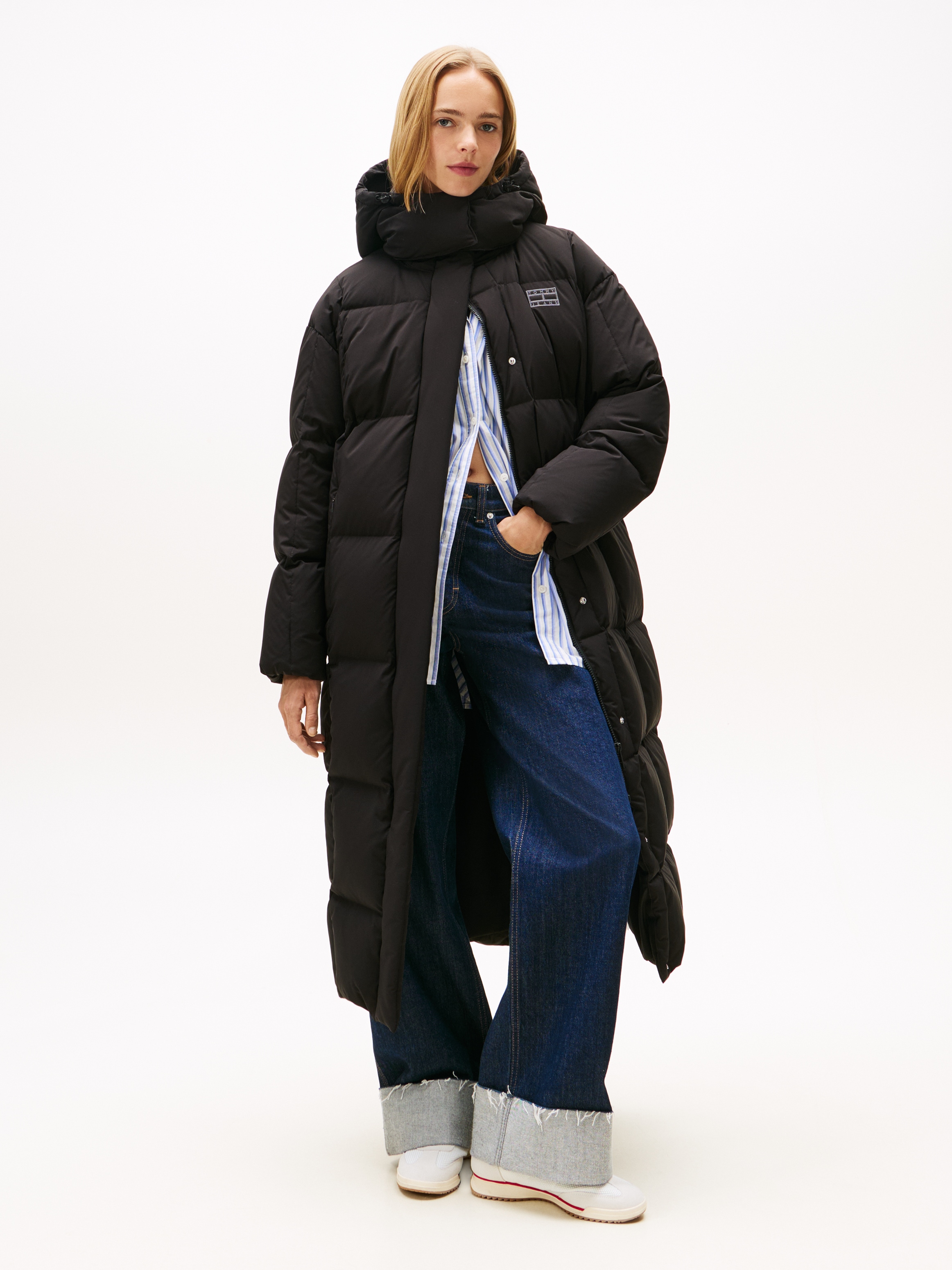 Tommy Jeans Steppmantel "TJW ALASKA GRID DWN MXI COAT EXT" günstig online kaufen
