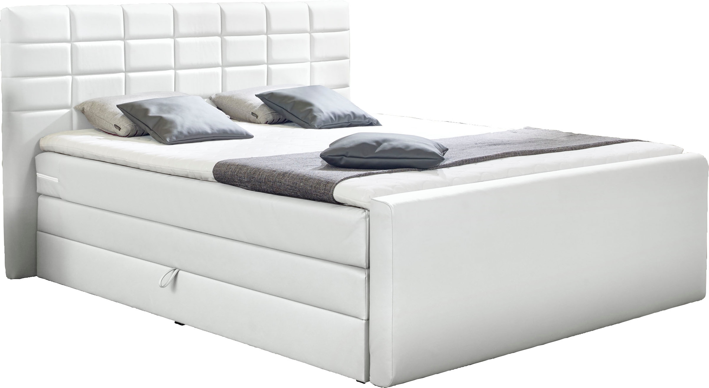 Boxspringbett »Lethbridge«, inkl. Bettkasten und Topper, zwei Matratzenarten in H2