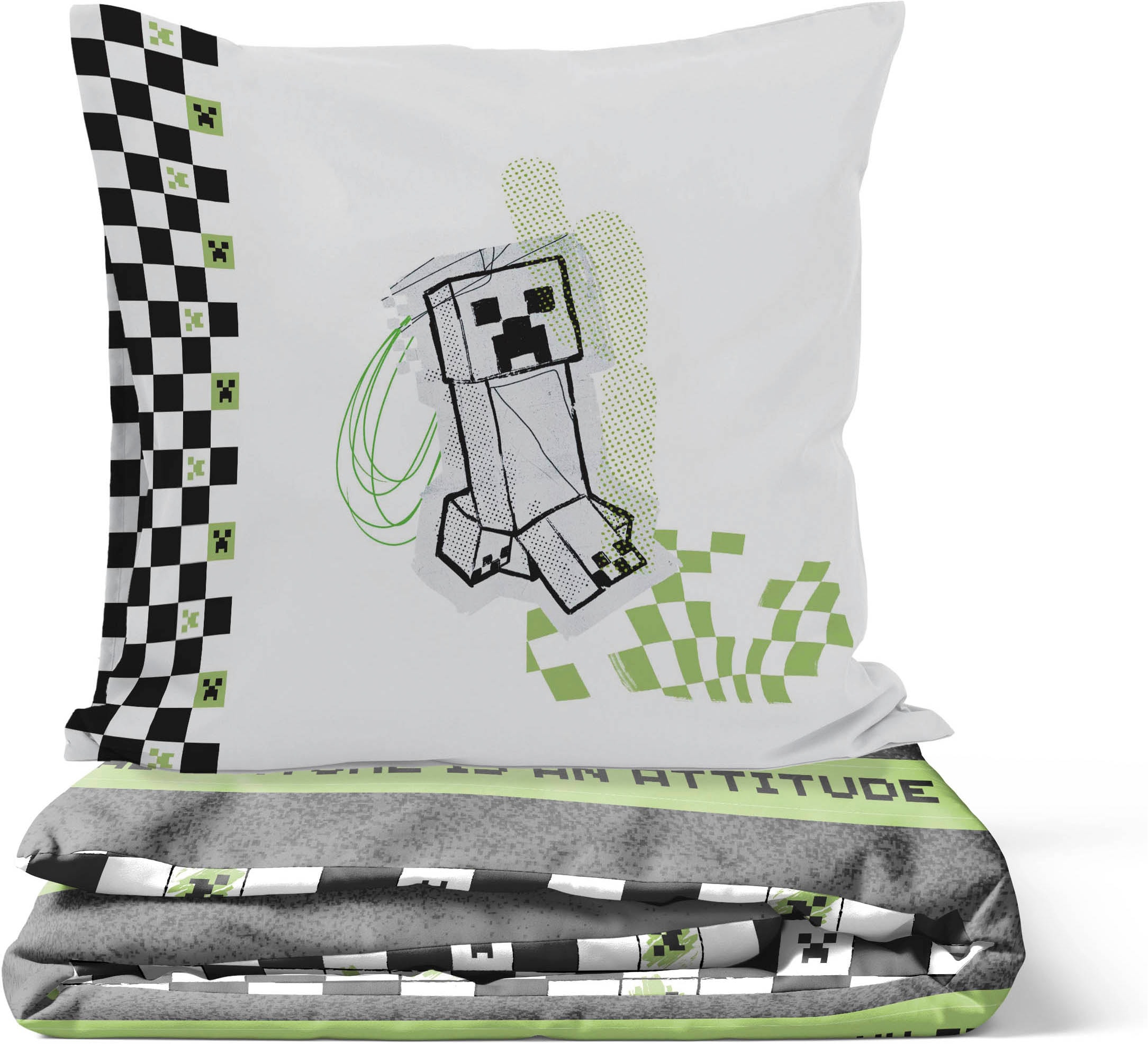 Minecraft Kinderbettwäsche »Minecraft Doodle Skate« 2 100% Baumwolle