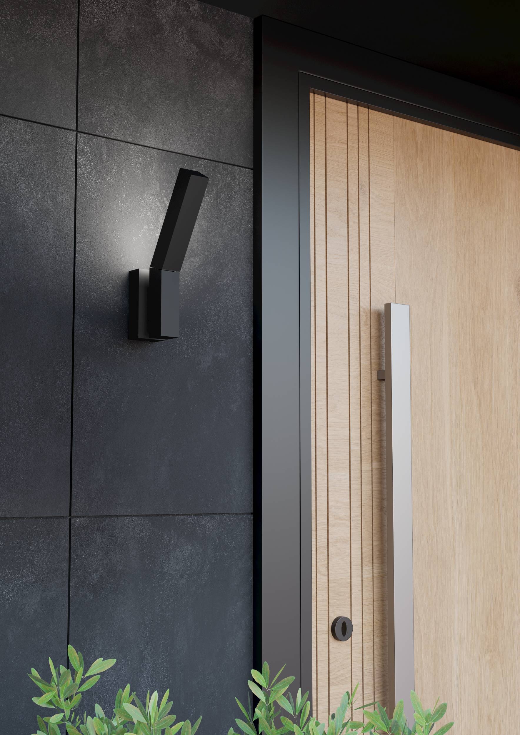 EGLO Wandleuchte »Ugento Wandlampe, Außenbeleuchtung, schwenkbarer Spot, Metall, IP44« LED-Modul 1 Stk. Warmweiß