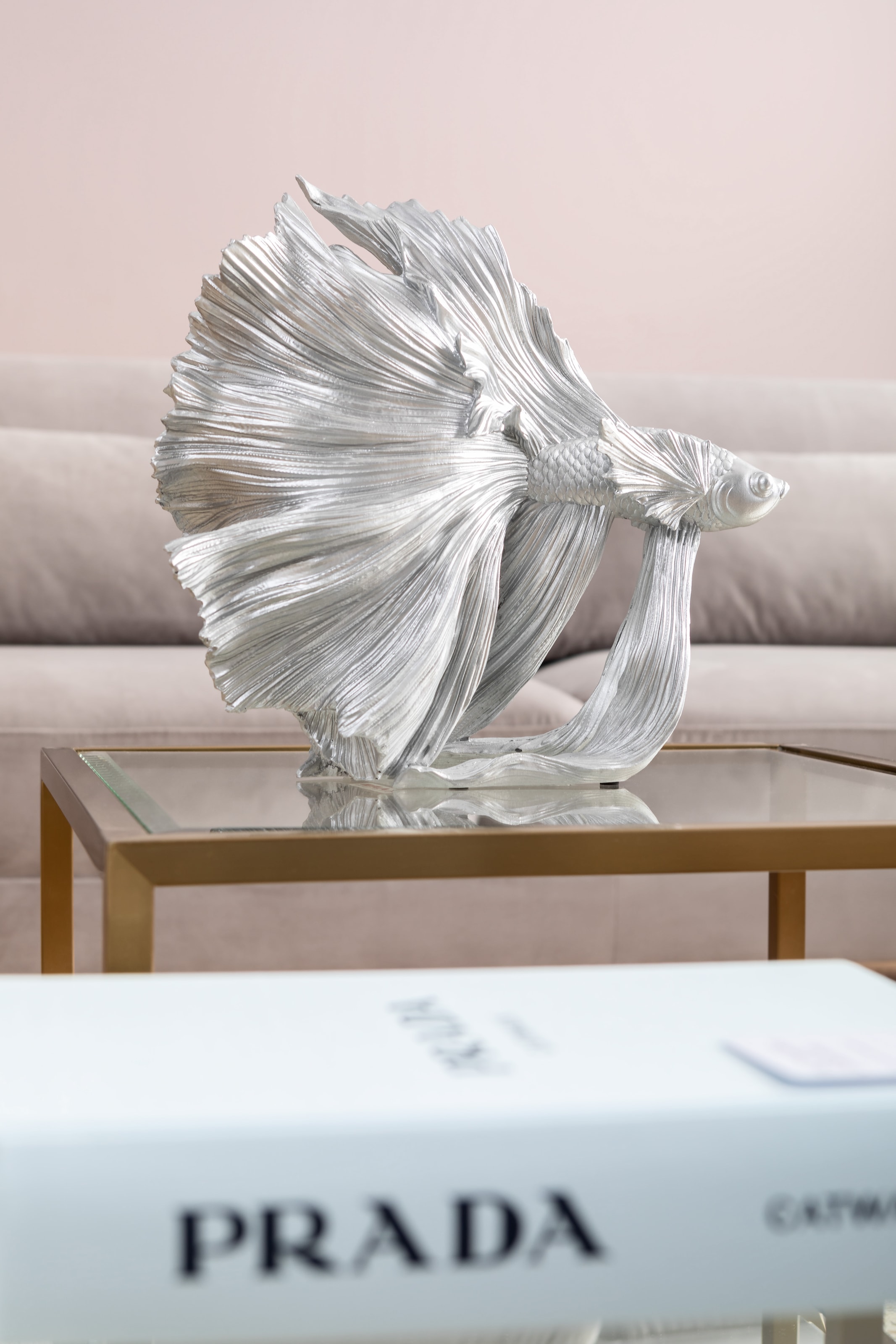 Kare Design Dekofigur »Betta Fish Silber Klein«